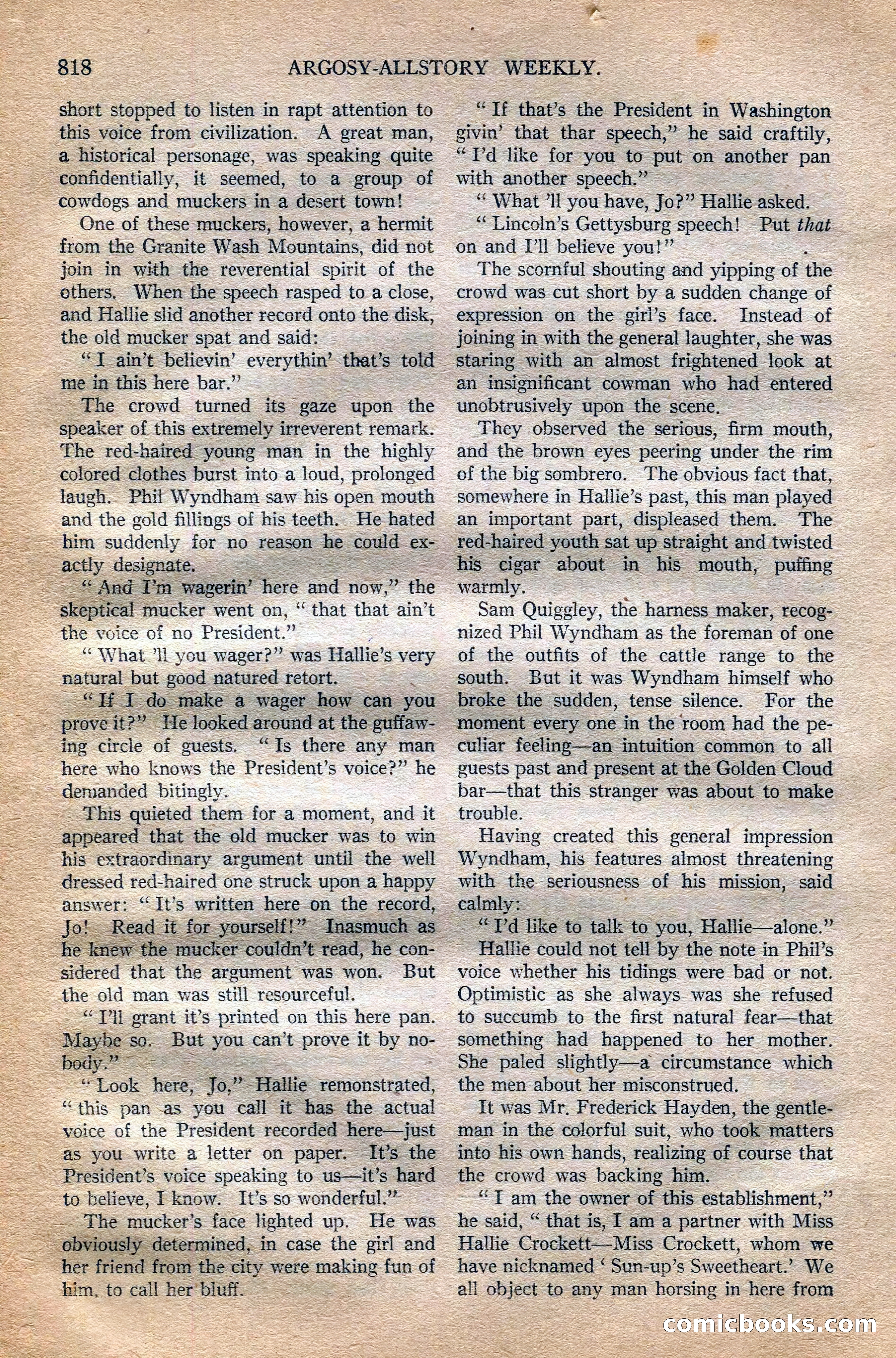 Argosy All-Story Weekly, October 6, 1923 — page 36 of 196