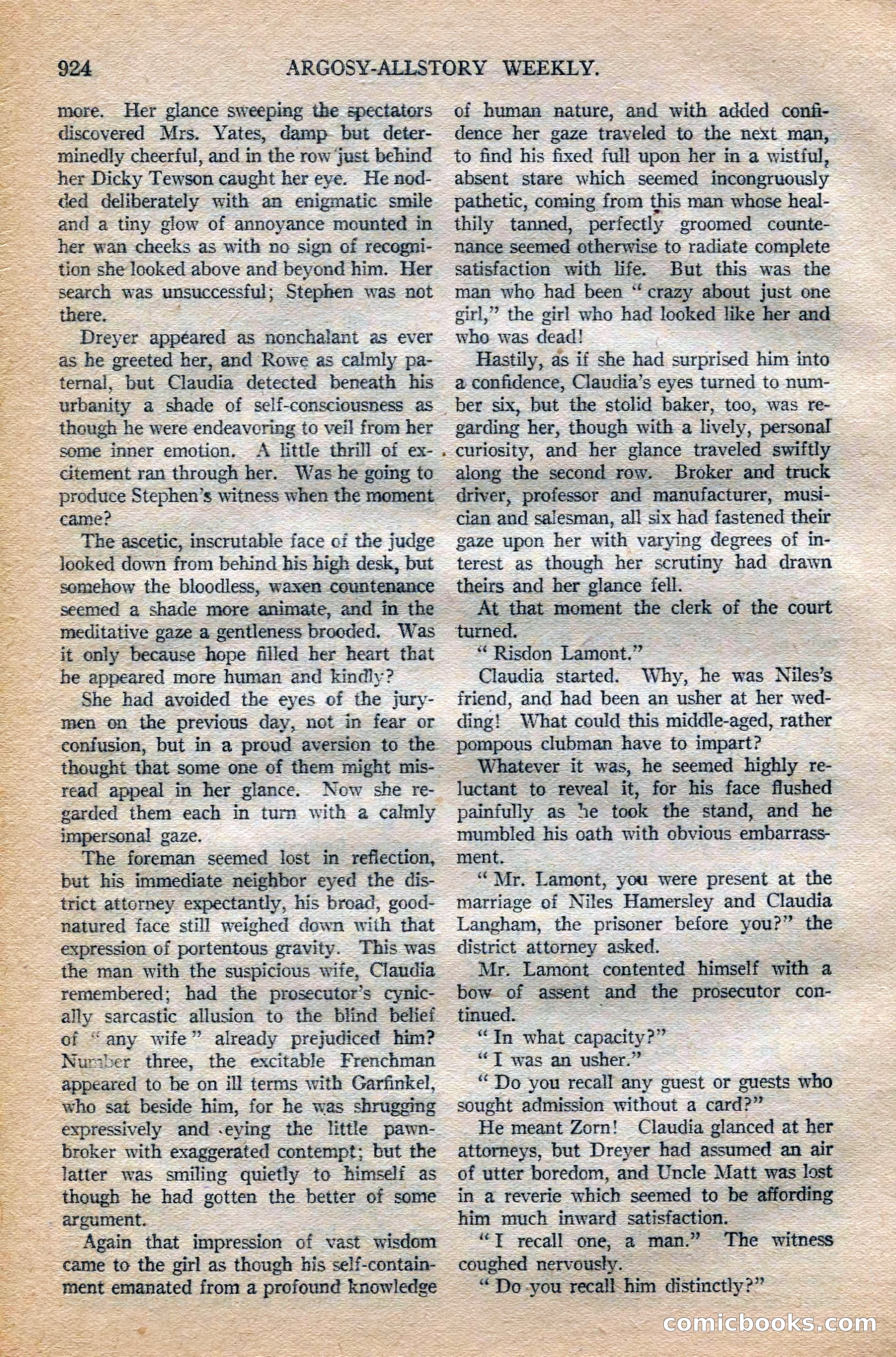 Argosy All-Story Weekly, October 6, 1923 — page 142 of 196