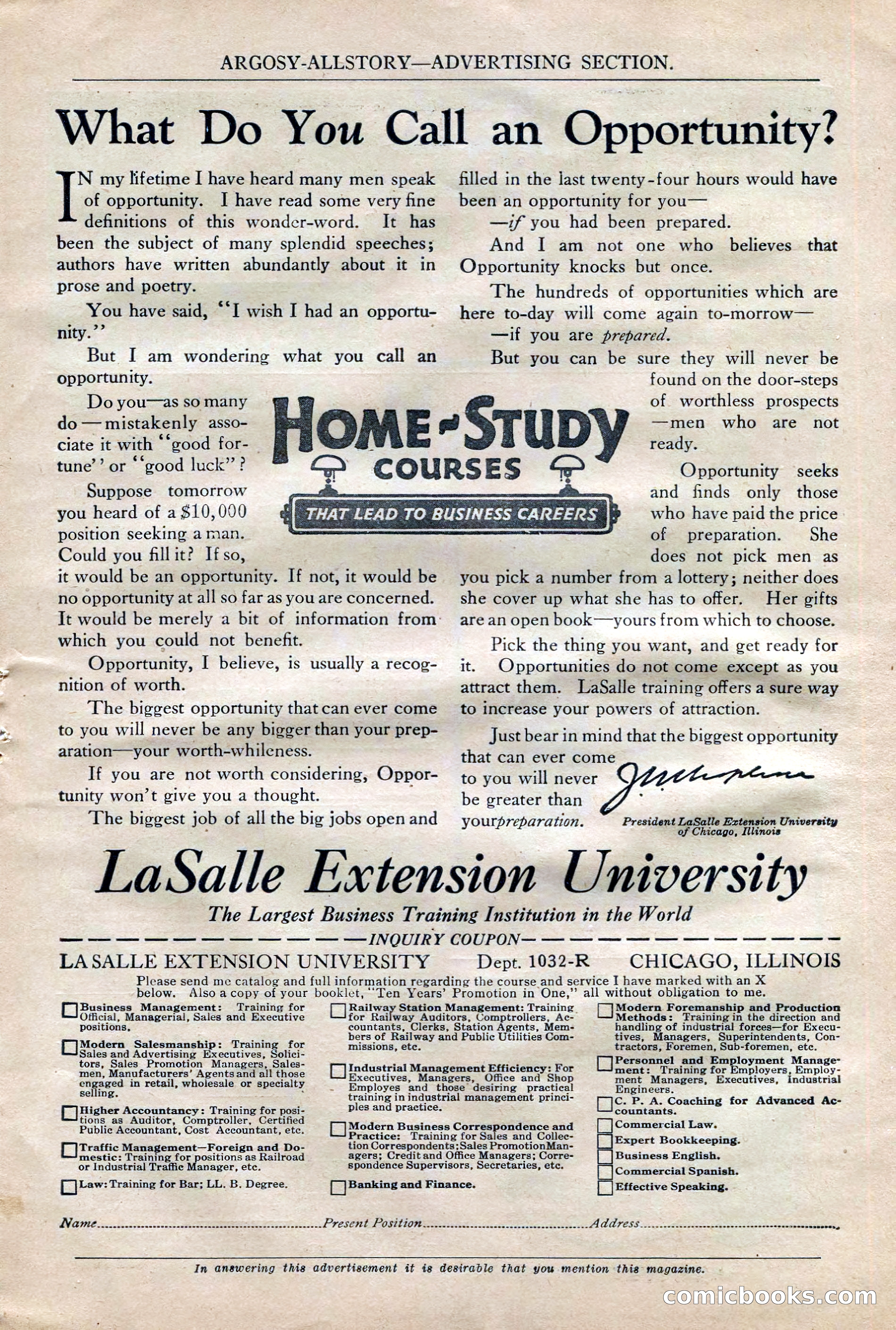 Argosy All-Story Weekly, October 6, 1923 — page 189 of 196