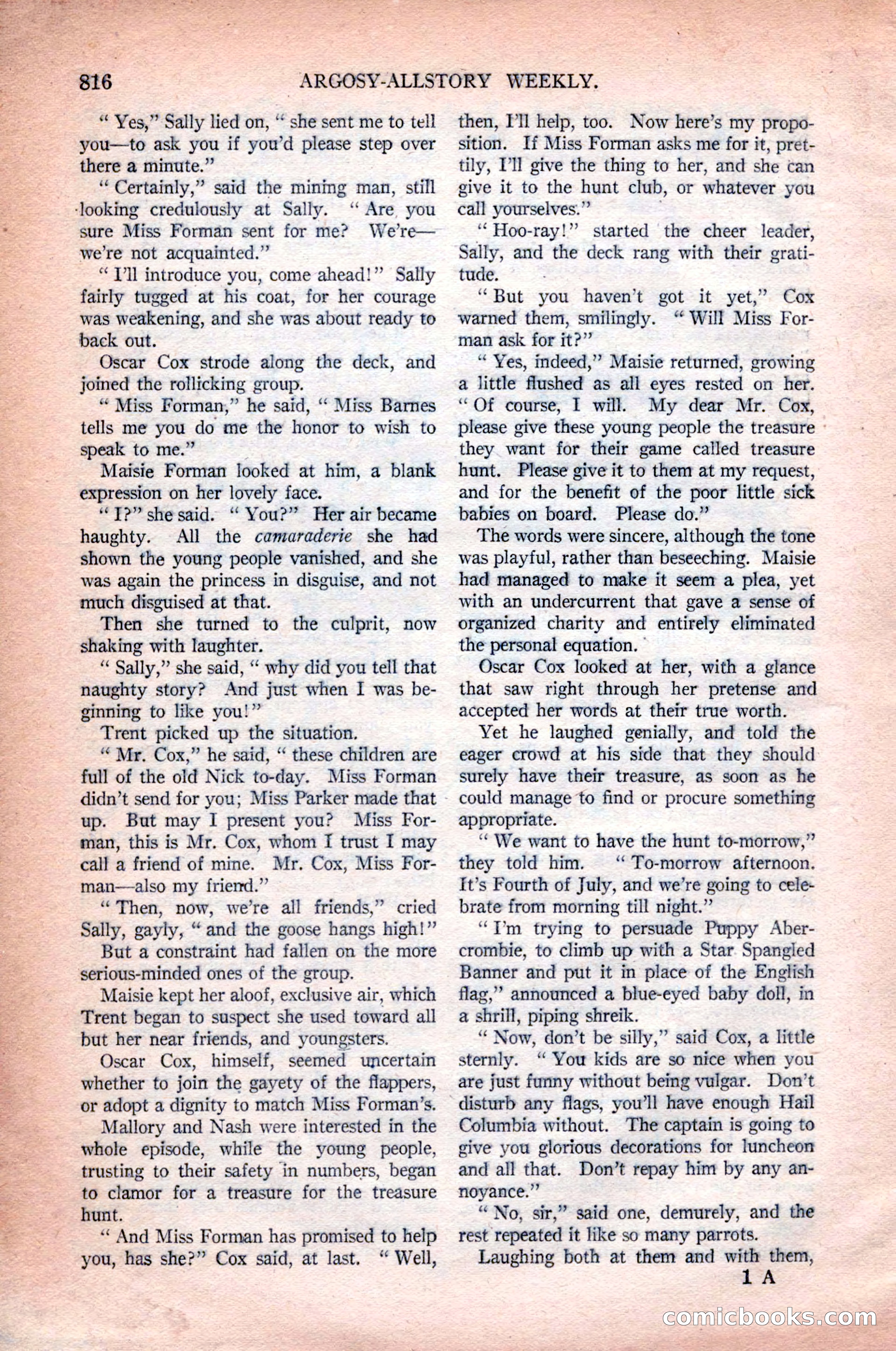 Argosy All-Story Weekly, October 31, 1925 — page 20 of 166