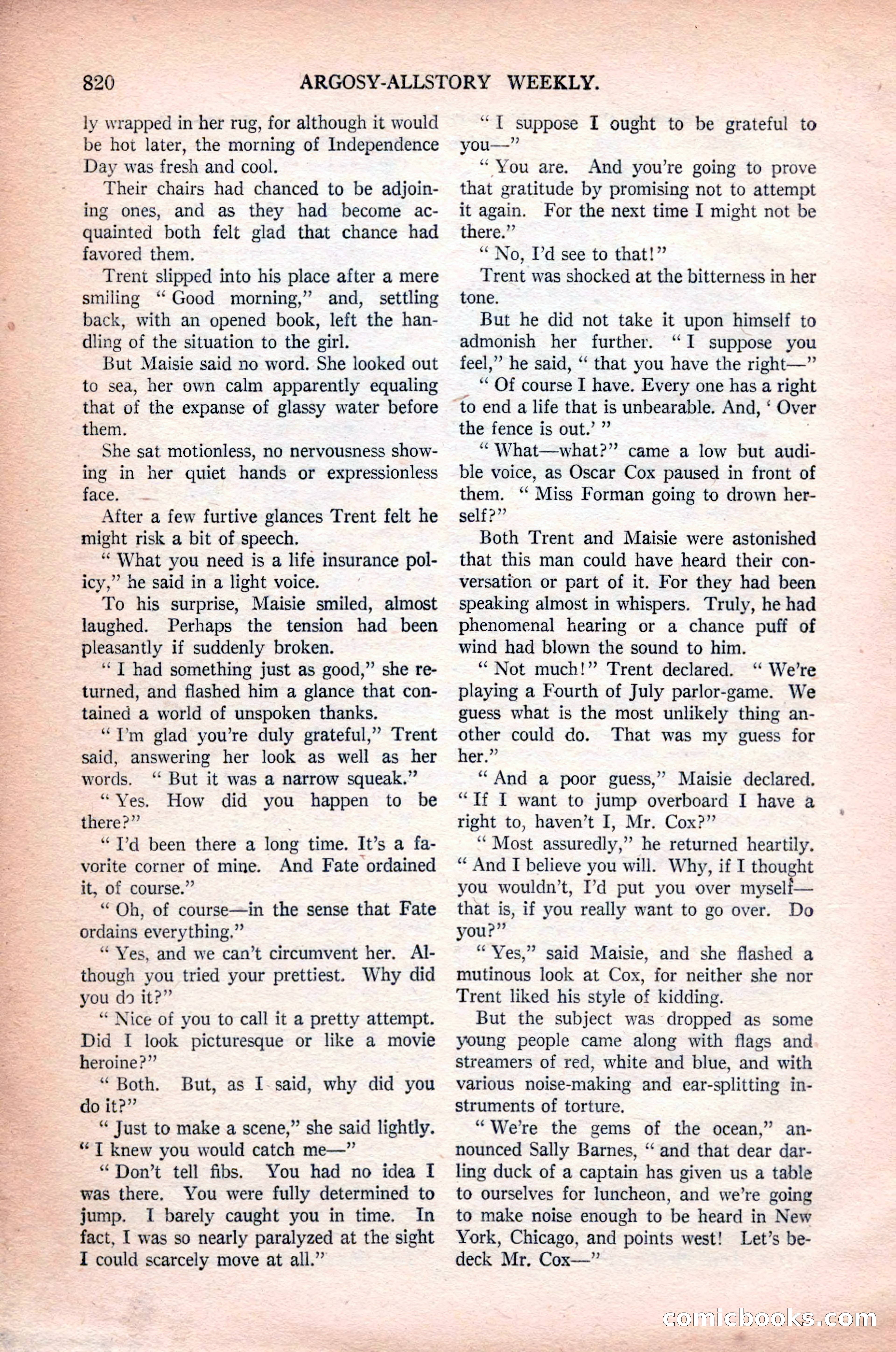 Argosy All-Story Weekly, October 31, 1925 — page 24 of 166