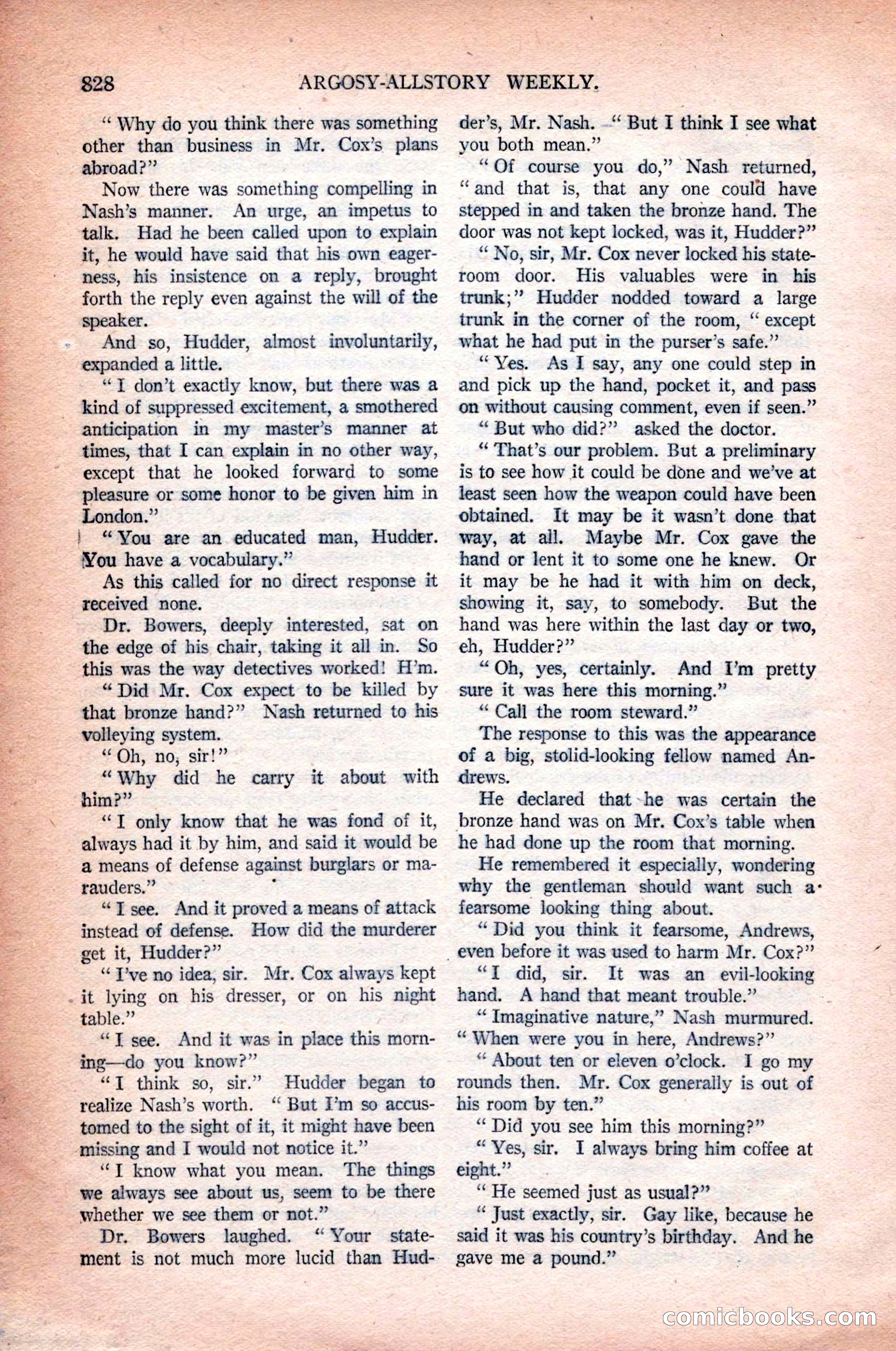 Argosy All-Story Weekly, October 31, 1925 — page 32 of 166