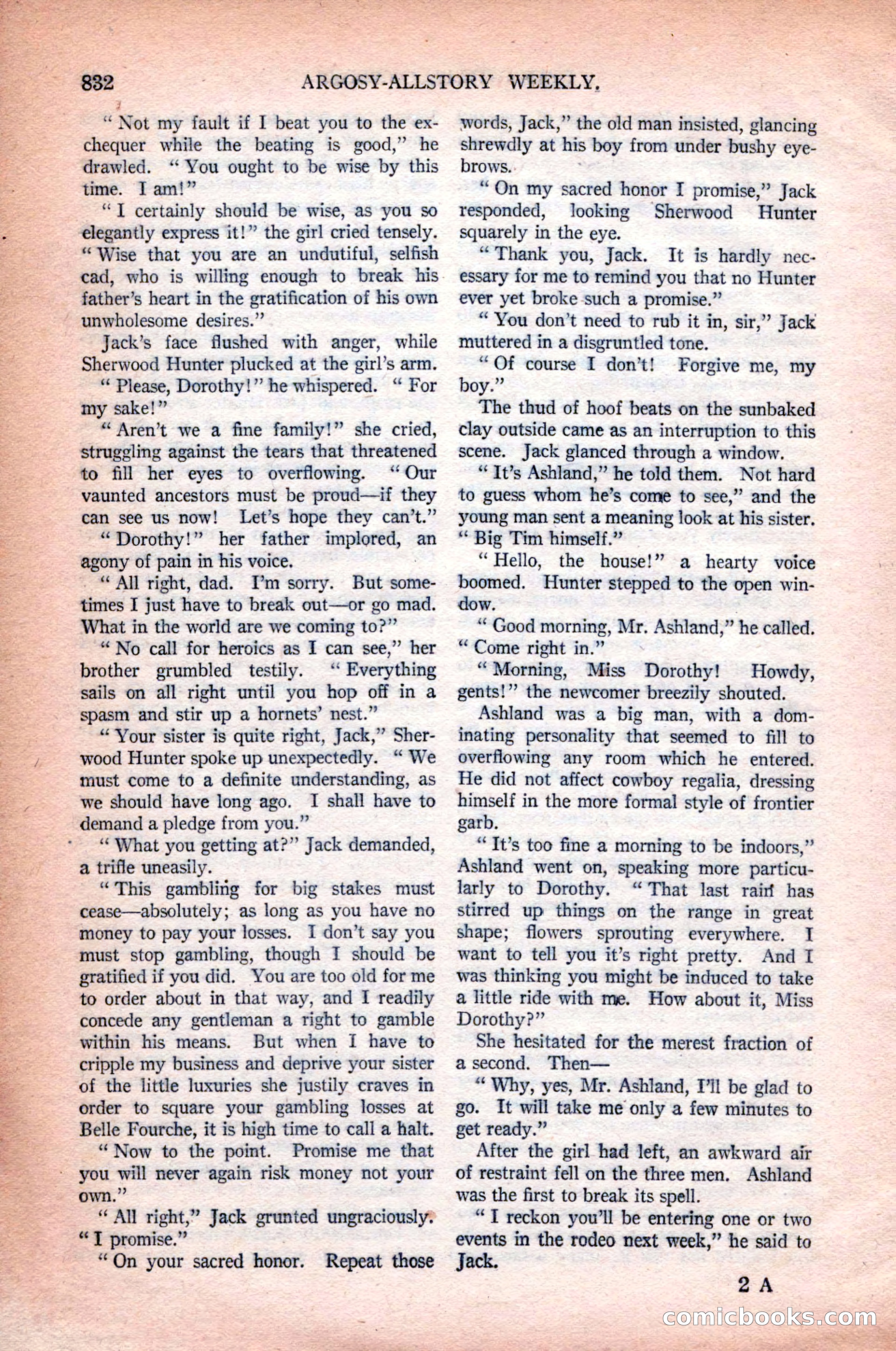 Argosy All-Story Weekly, October 31, 1925 — page 36 of 166