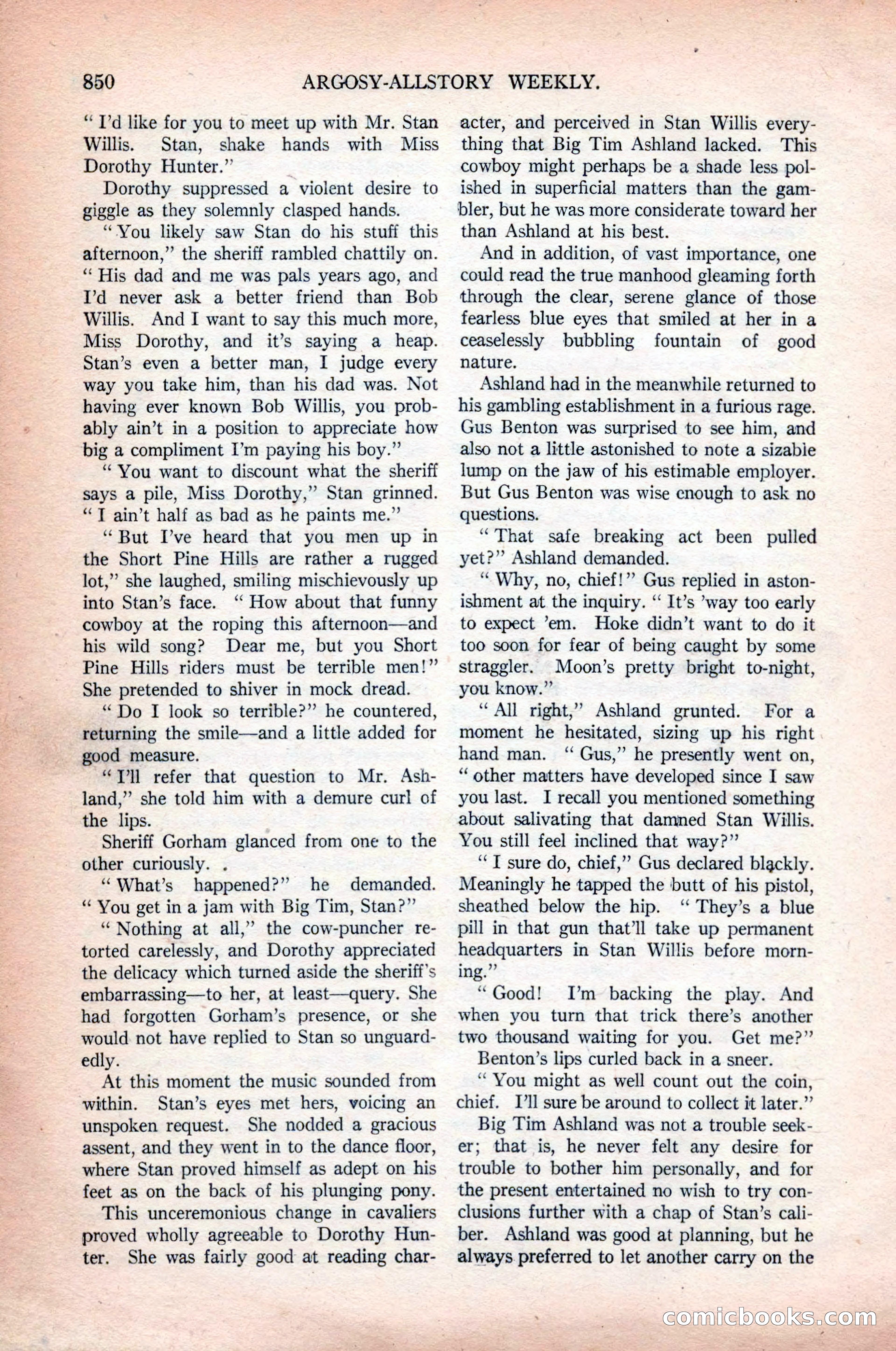 Argosy All-Story Weekly, October 31, 1925 — page 54 of 166