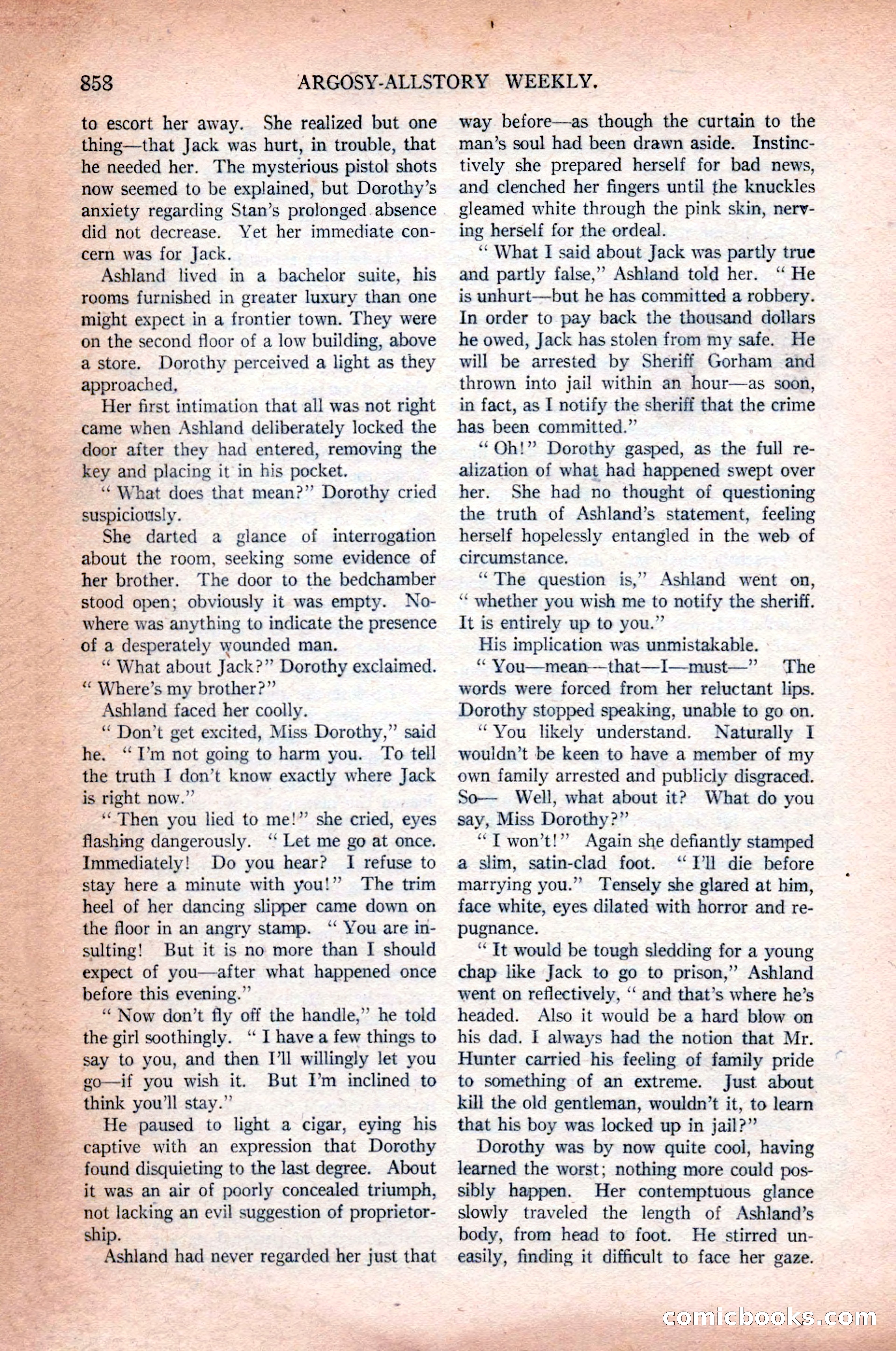 Argosy All-Story Weekly, October 31, 1925 — page 62 of 166