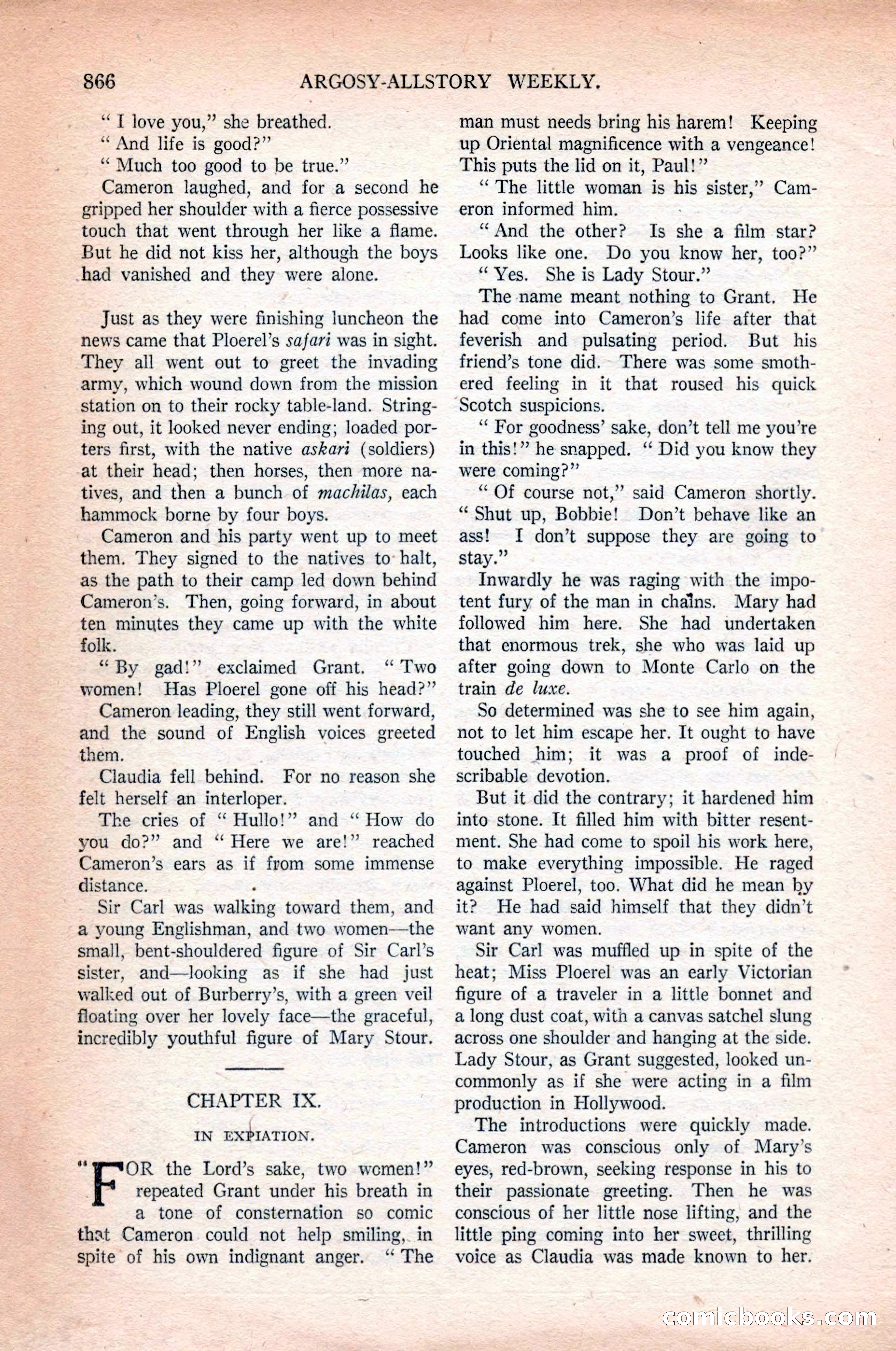 Argosy All-Story Weekly, October 31, 1925 — page 70 of 166