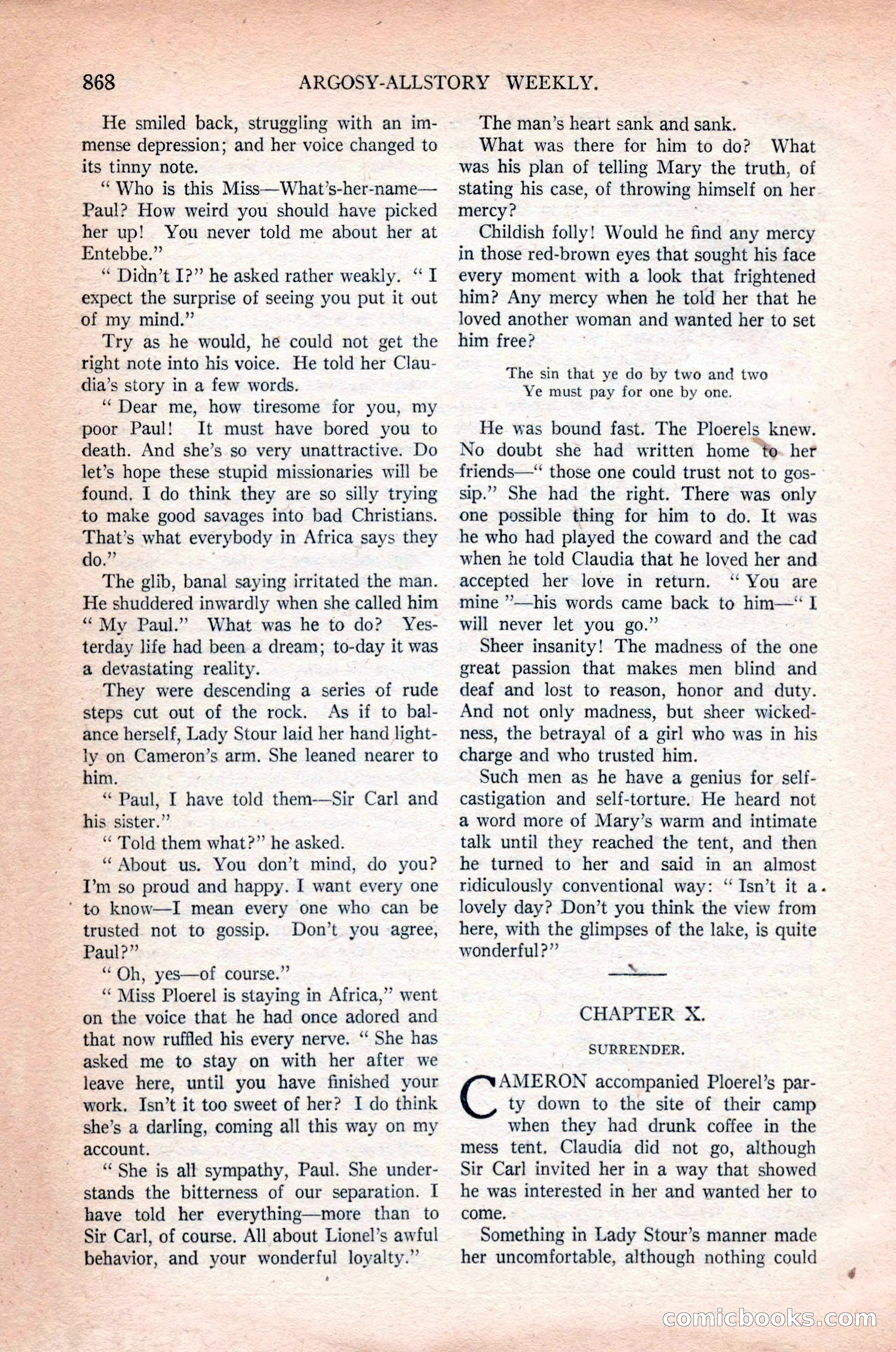 Argosy All-Story Weekly, October 31, 1925 — page 72 of 166