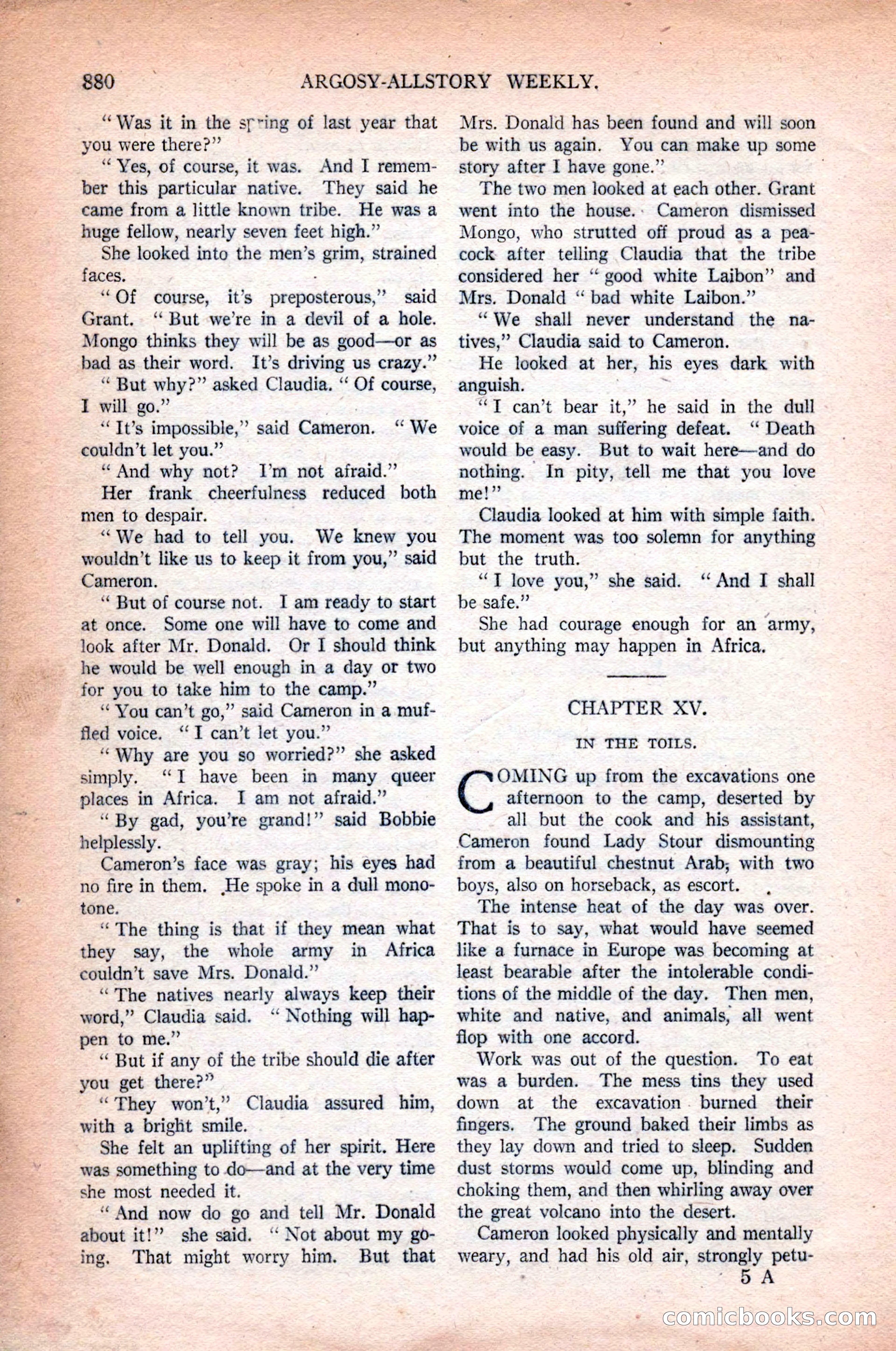 Argosy All-Story Weekly, October 31, 1925 — page 84 of 166