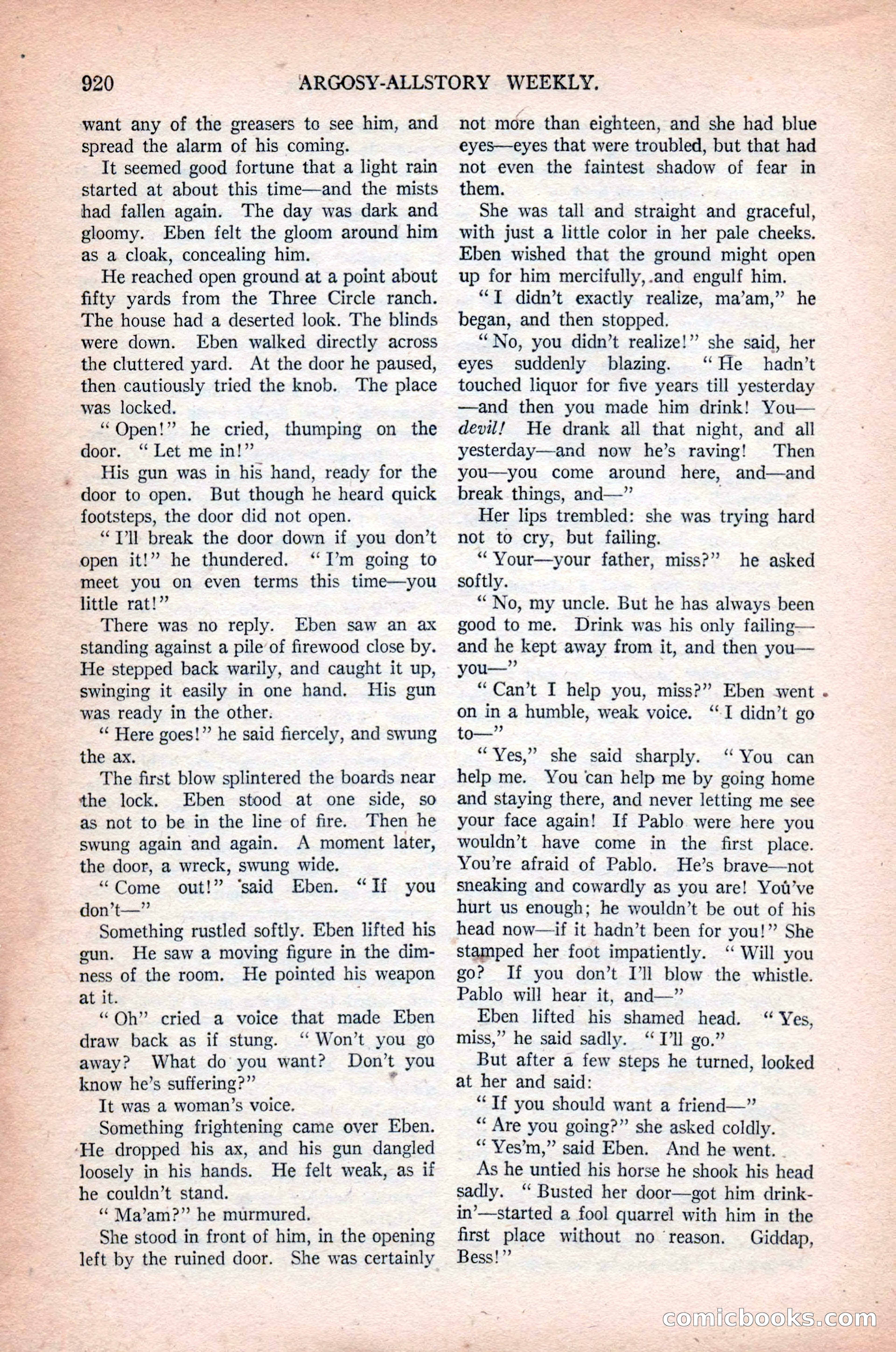 Argosy All-Story Weekly, October 31, 1925 — page 124 of 166