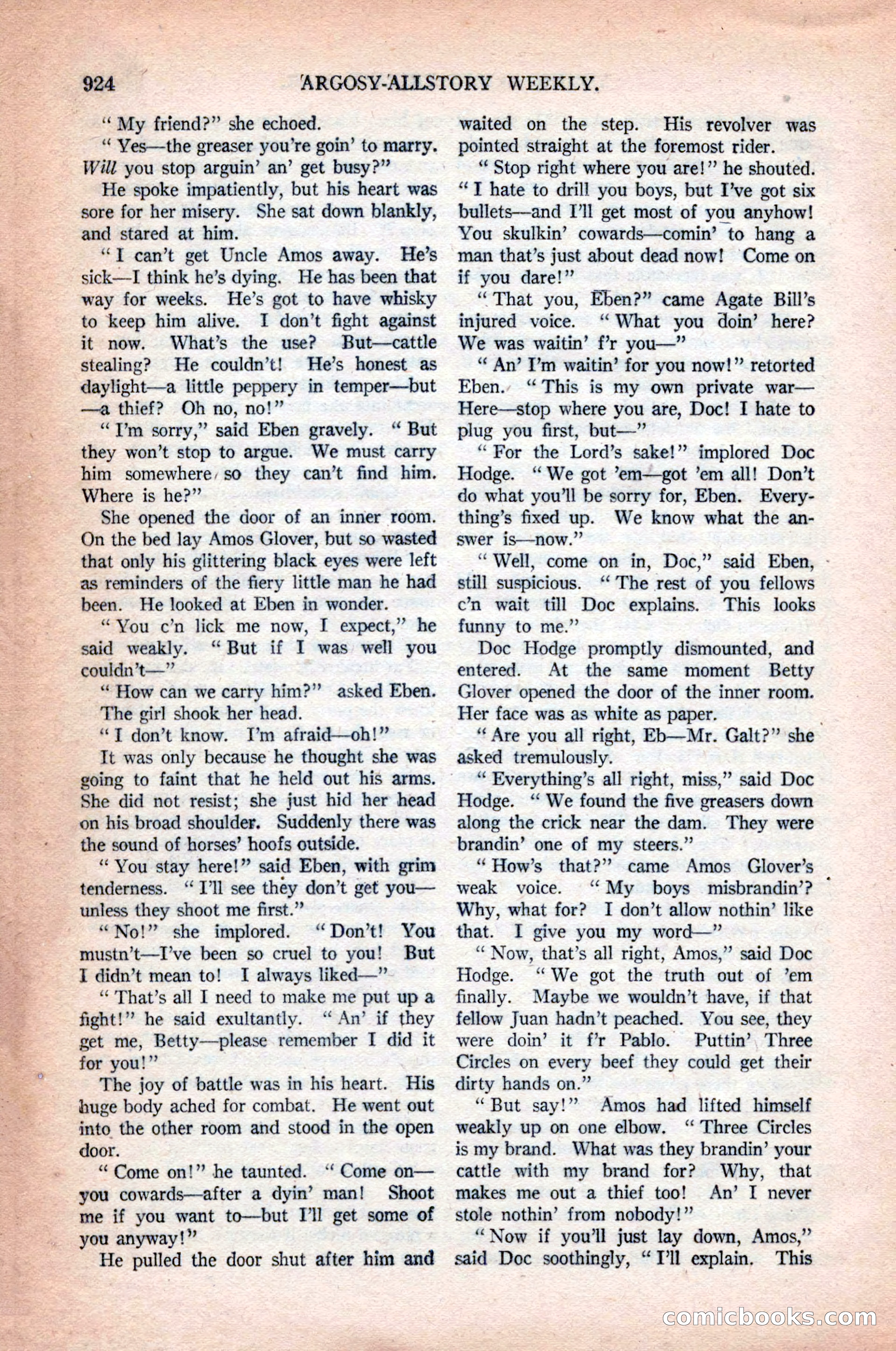 Argosy All-Story Weekly, October 31, 1925 — page 128 of 166