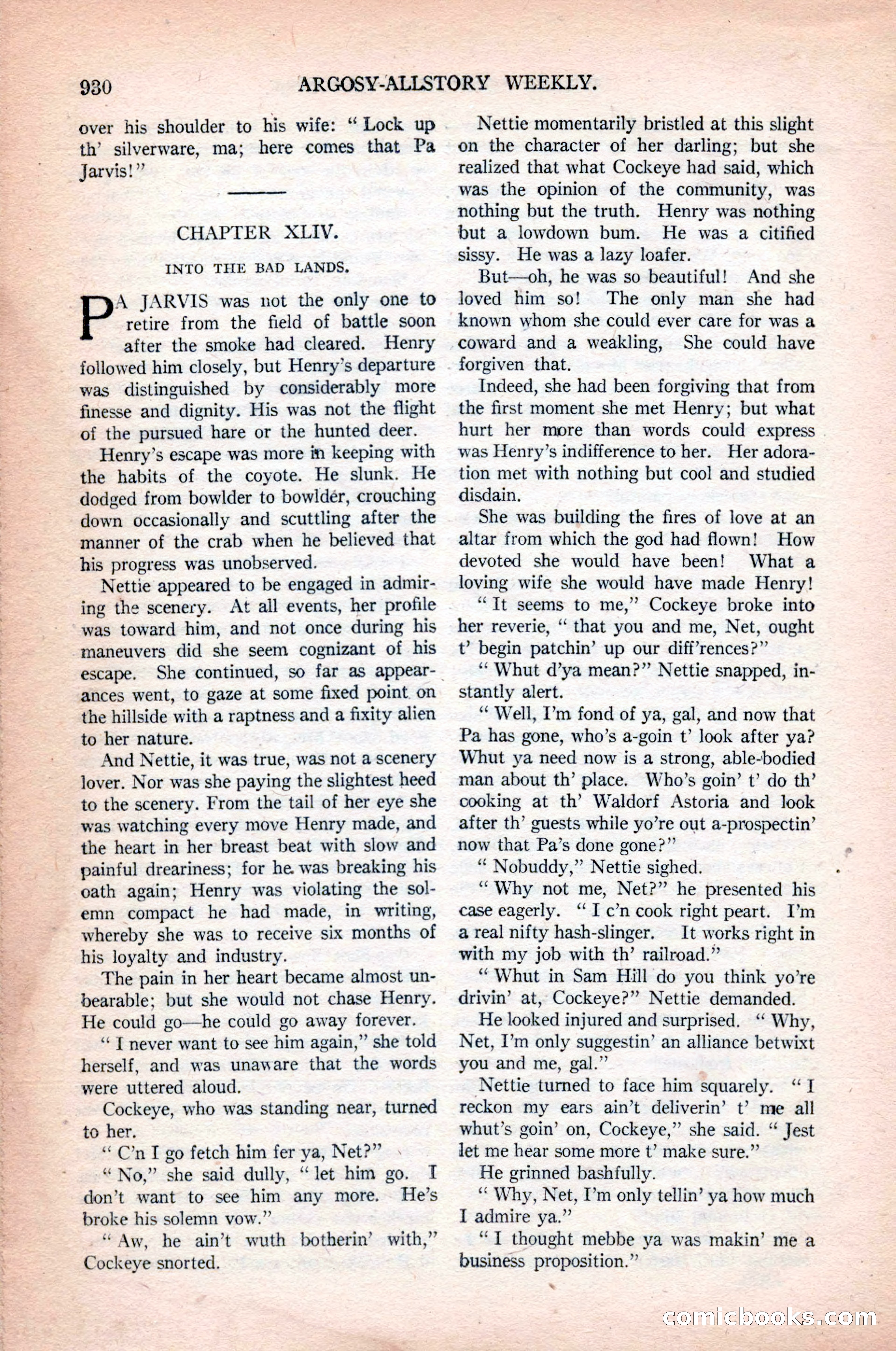 Argosy All-Story Weekly, October 31, 1925 — page 134 of 166