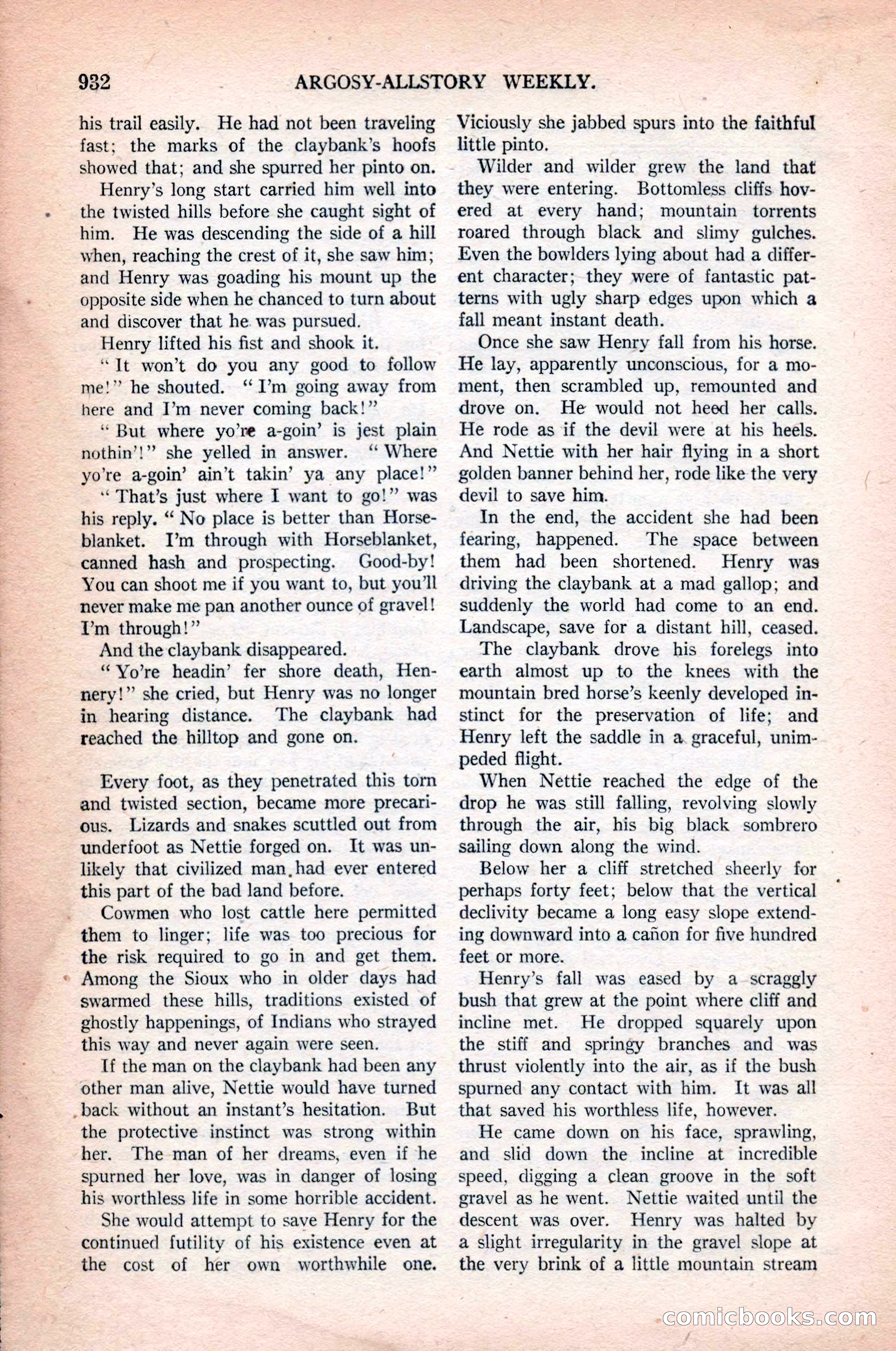 Argosy All-Story Weekly, October 31, 1925 — page 136 of 166