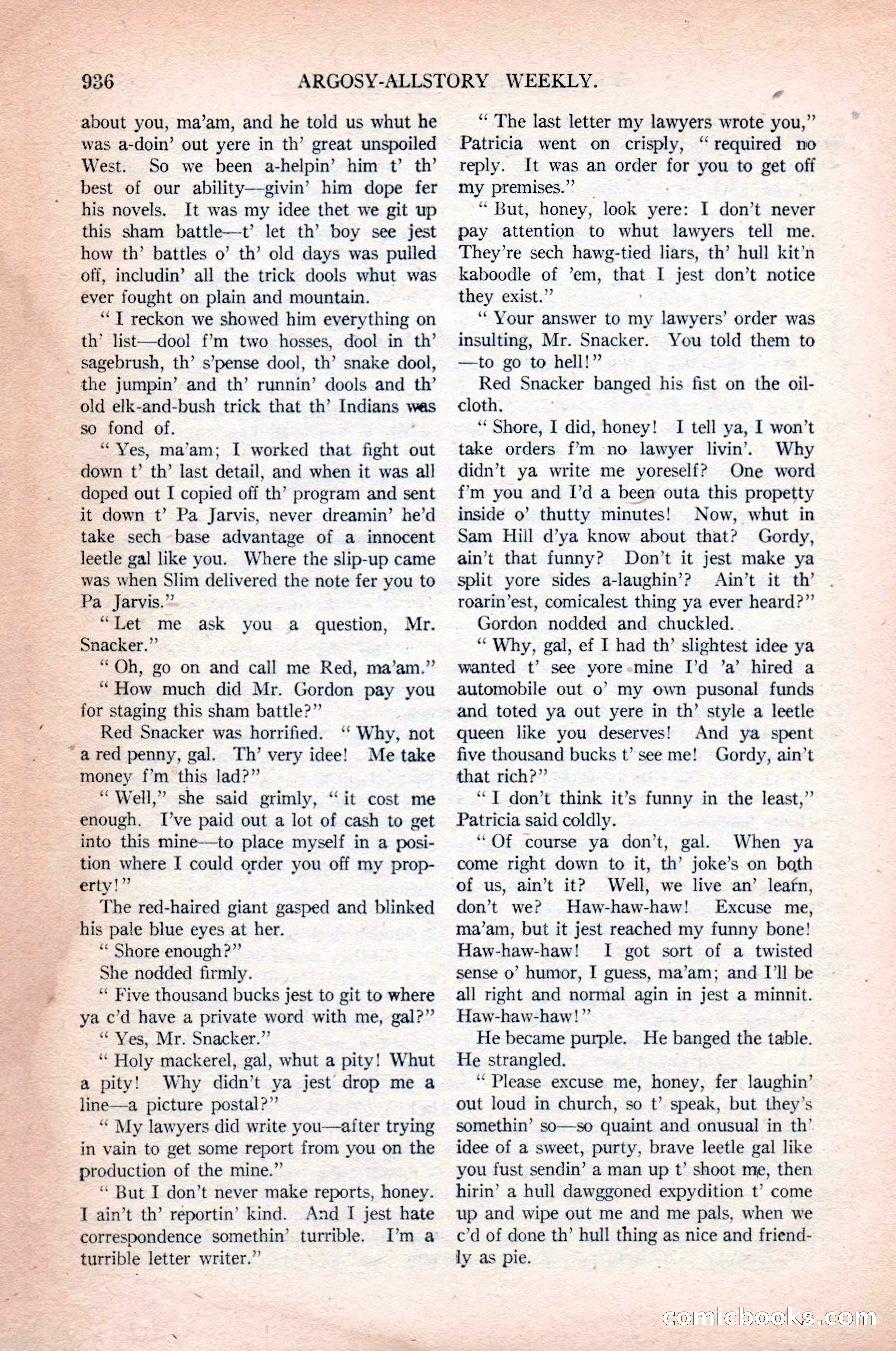 Argosy All-Story Weekly, October 31, 1925 — page 140 of 166