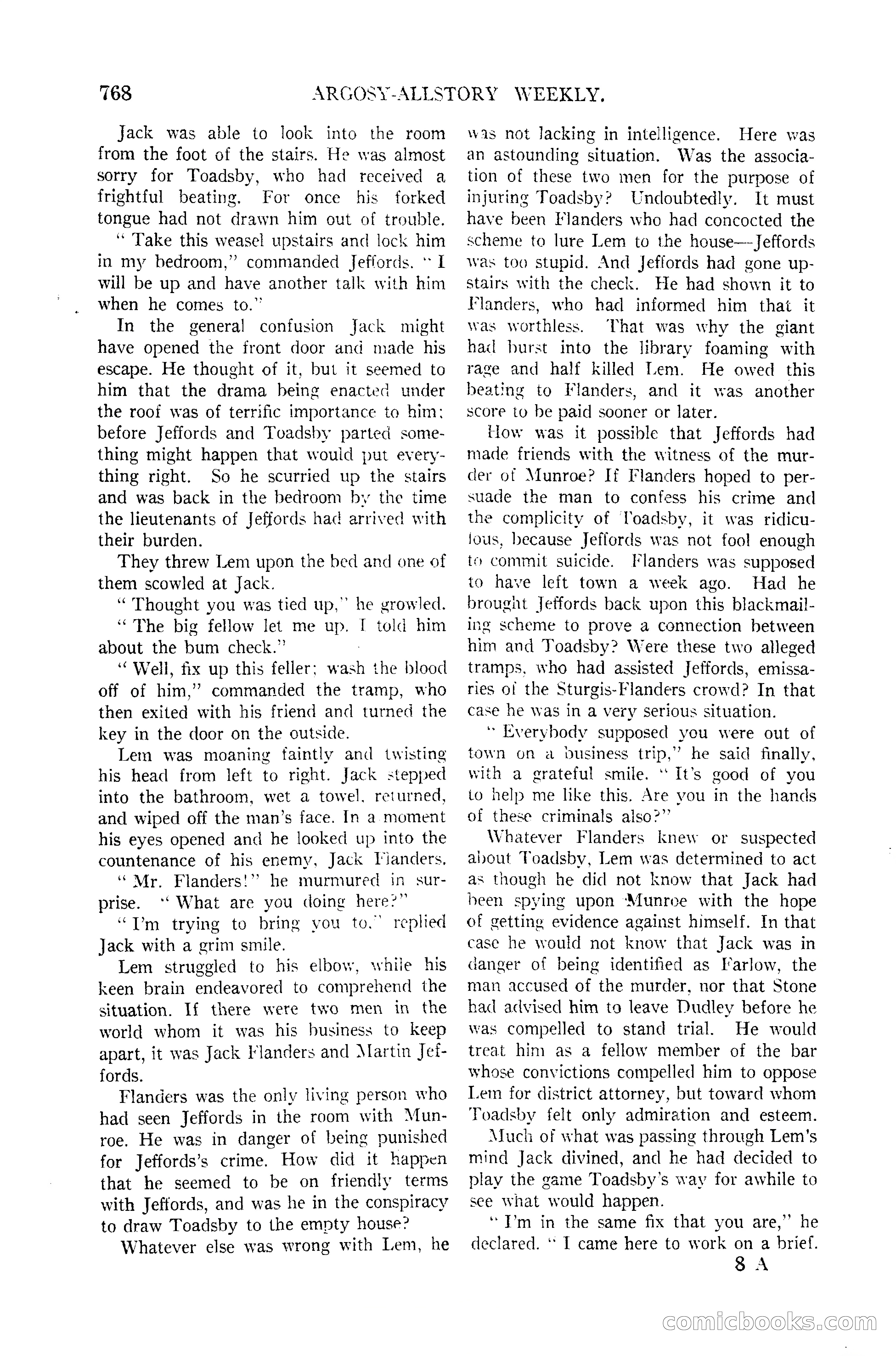 Argosy All-Story Weekly — page 136 of 170