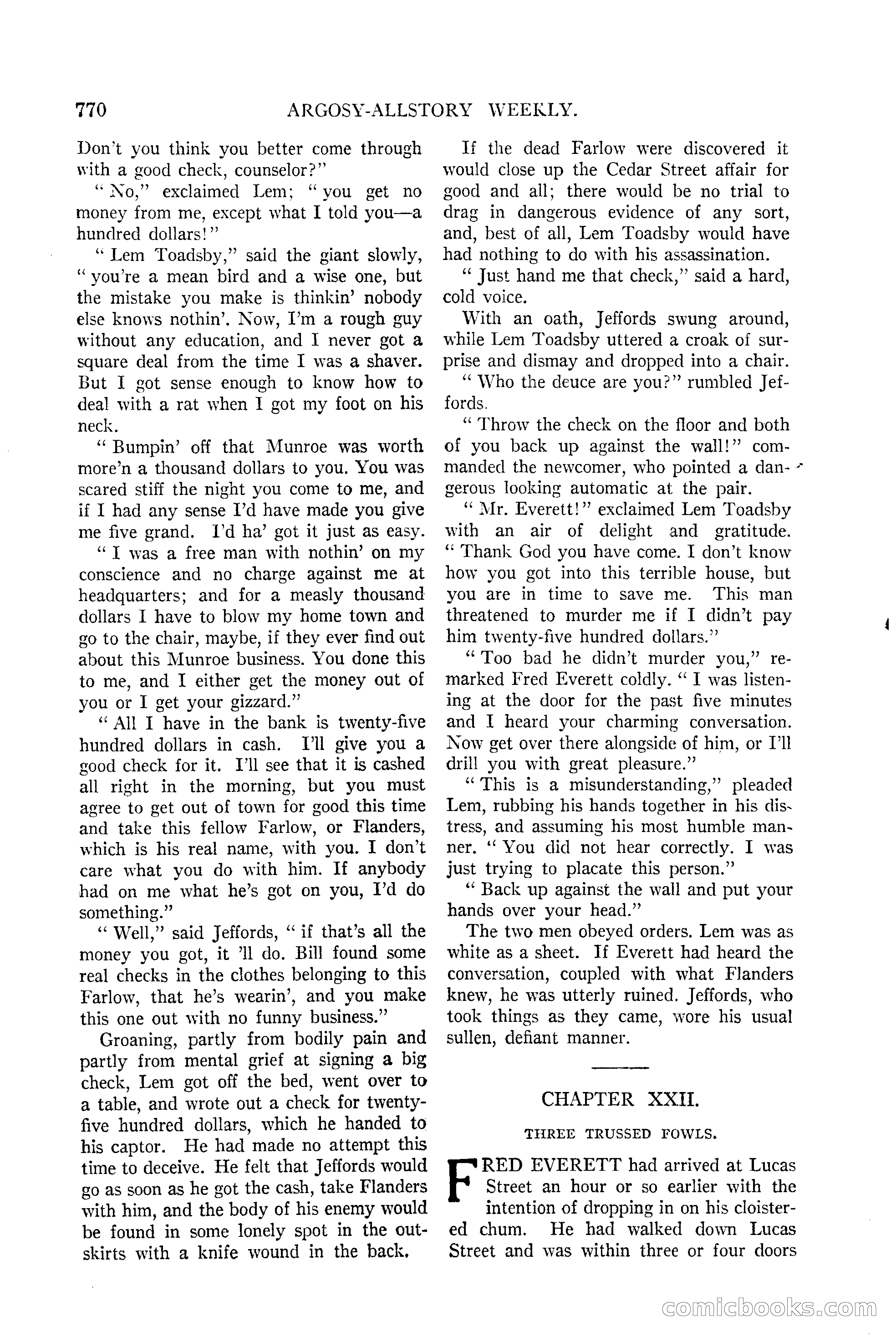 Argosy All-Story Weekly — page 138 of 170