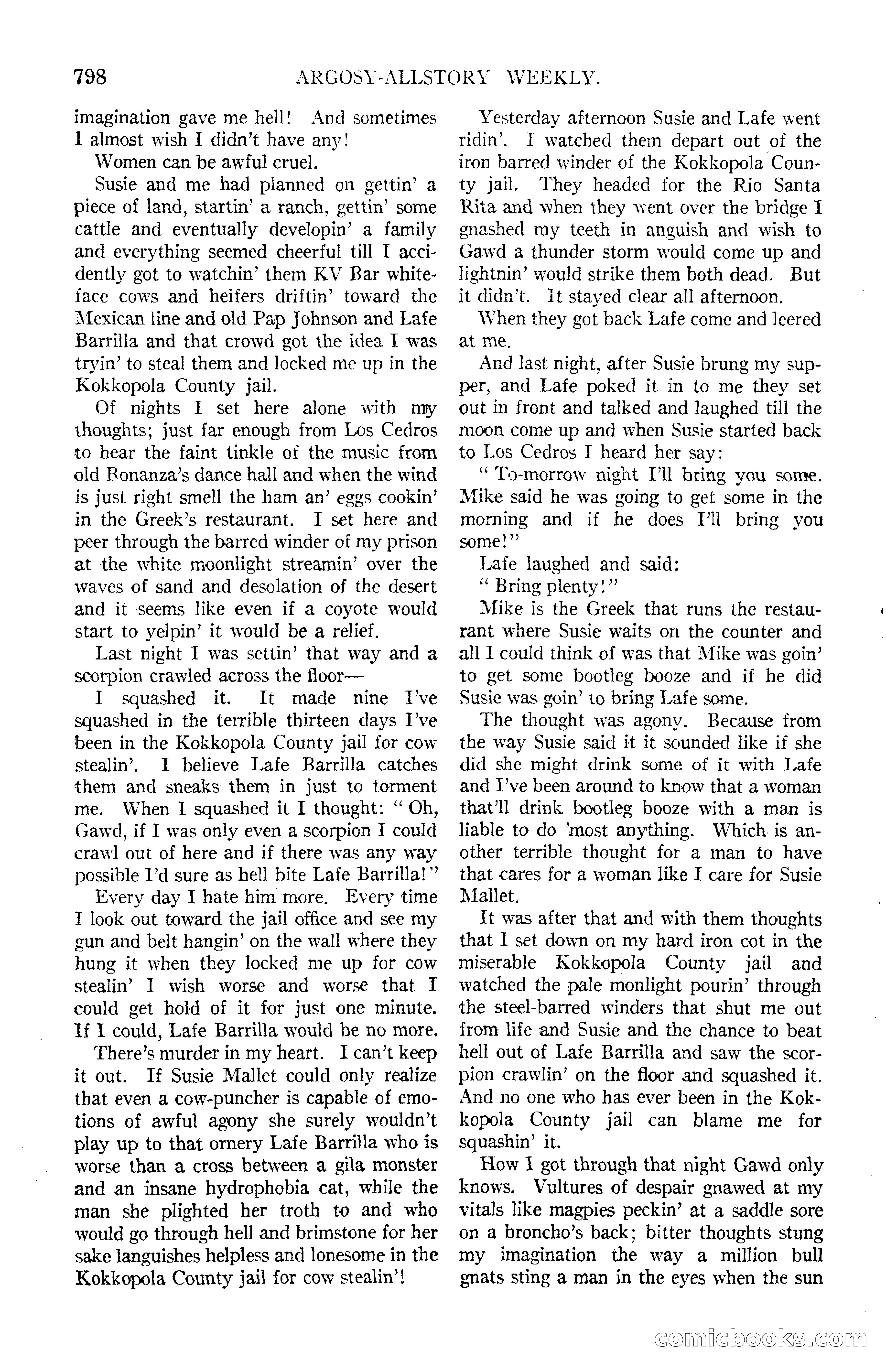 Argosy All-Story Weekly — page 166 of 170