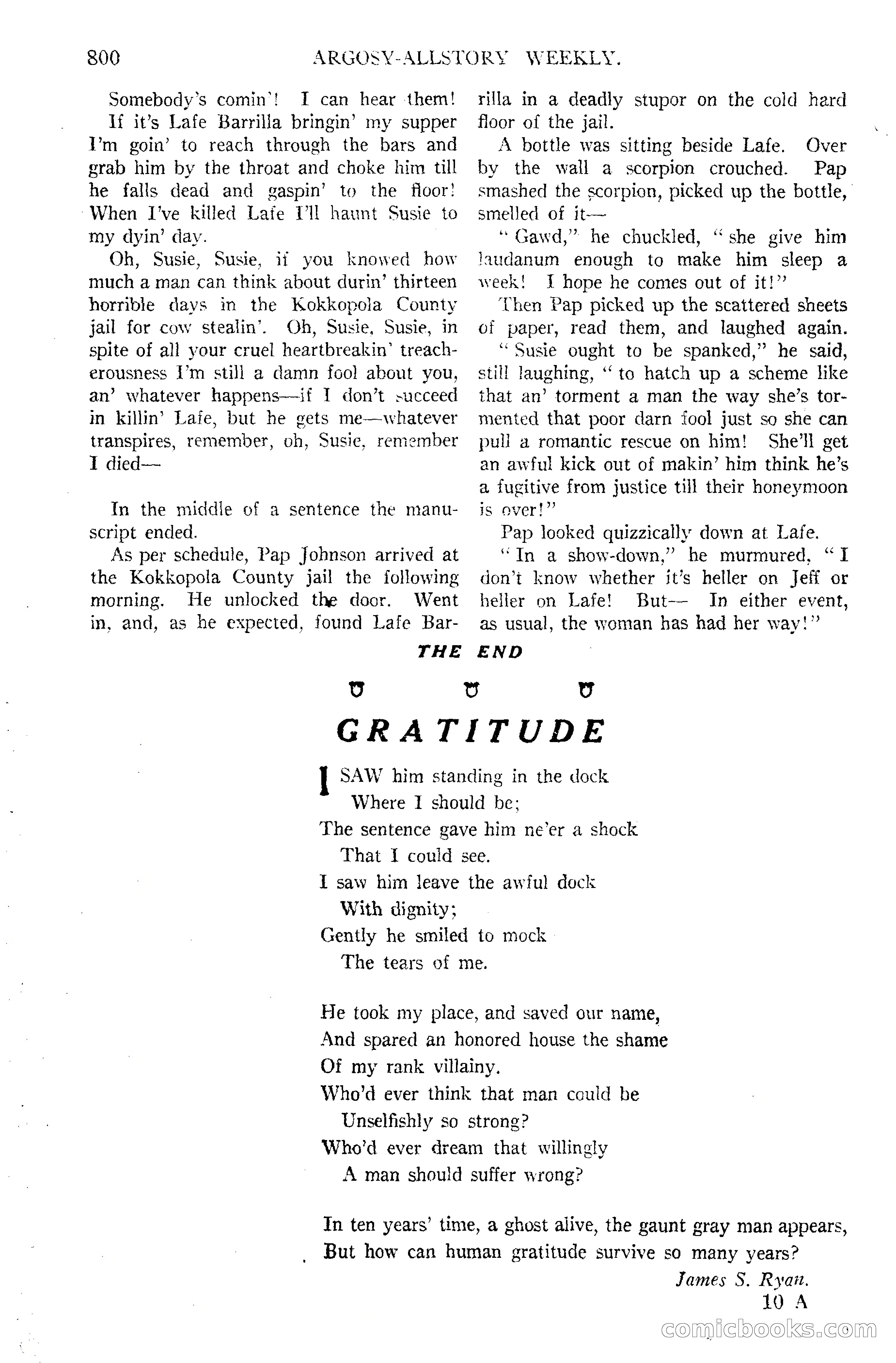 Argosy All-Story Weekly — page 168 of 170