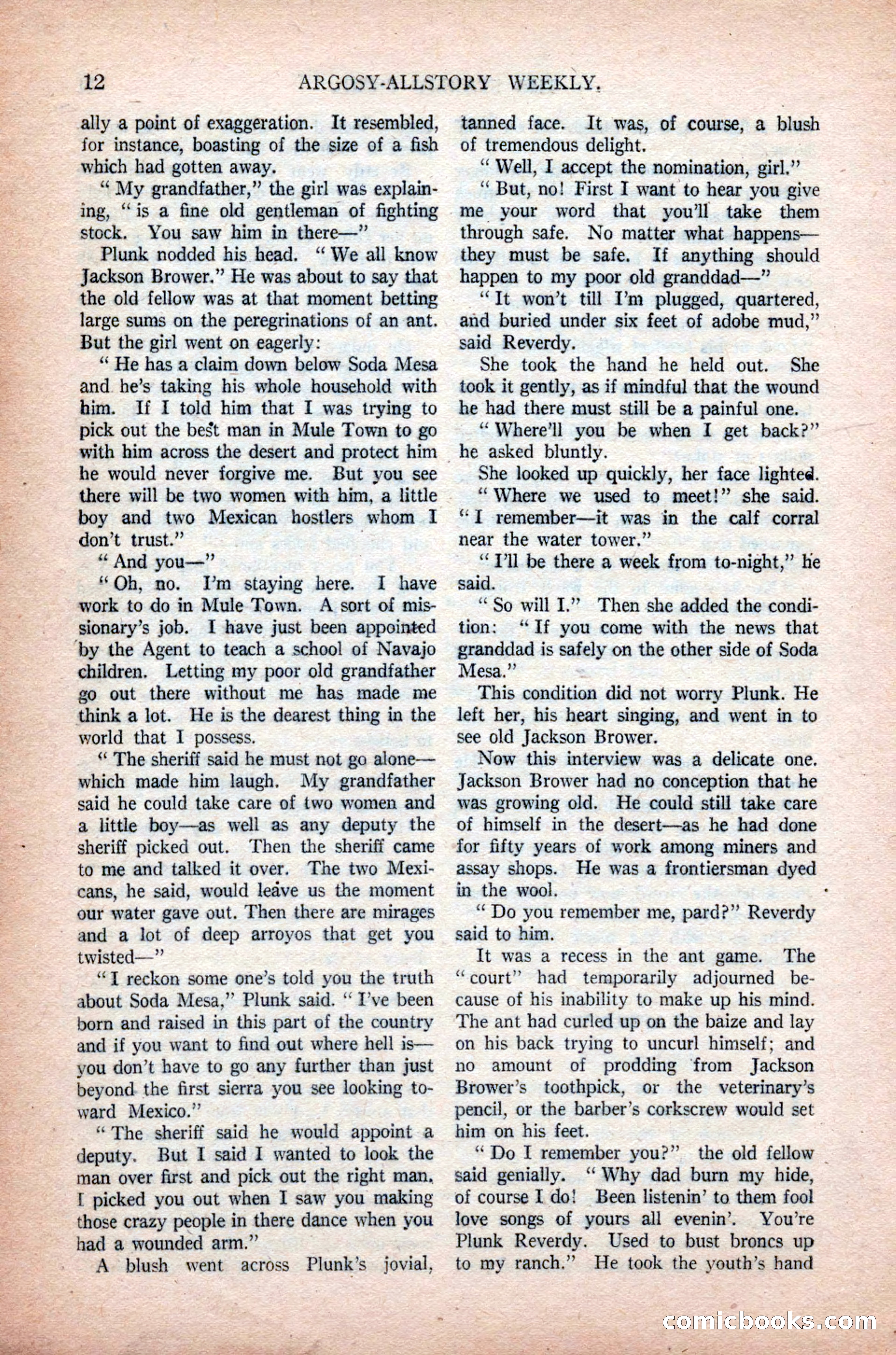 Argosy All-Story Weekly, November 7, 1925 — page 22 of 184