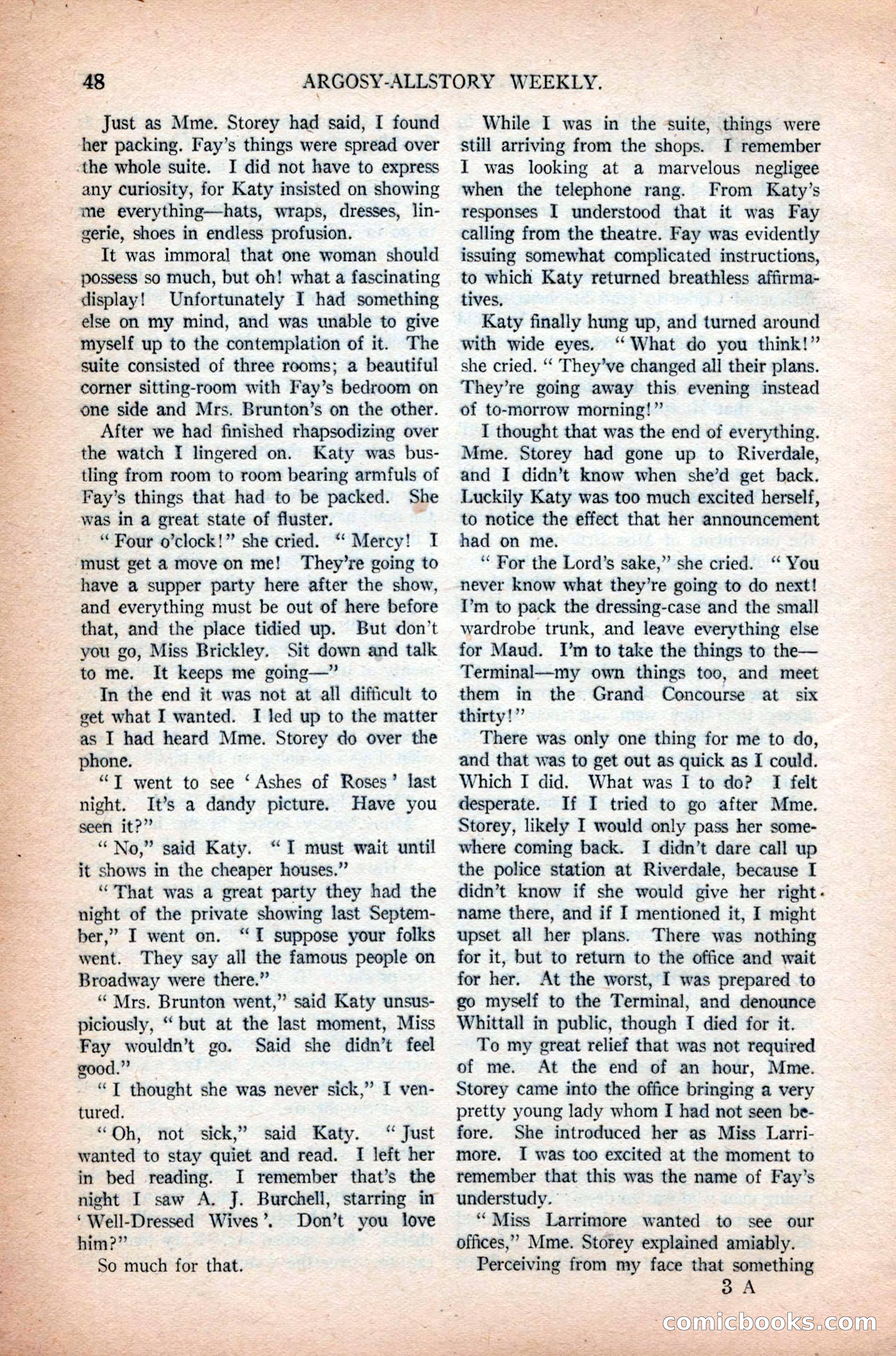 Argosy All-Story Weekly, November 7, 1925 — page 58 of 184