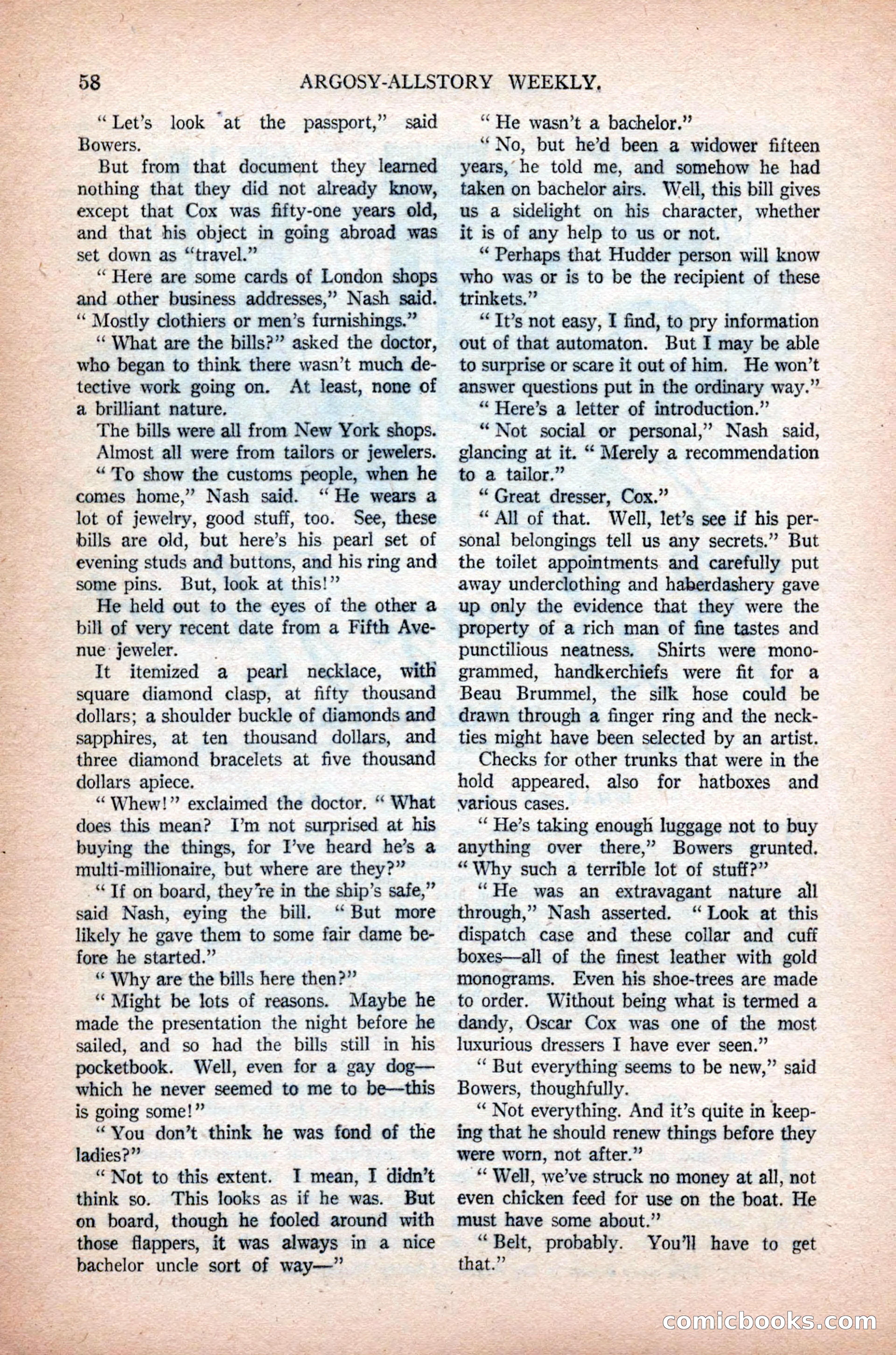 Argosy All-Story Weekly, November 7, 1925 — page 68 of 184