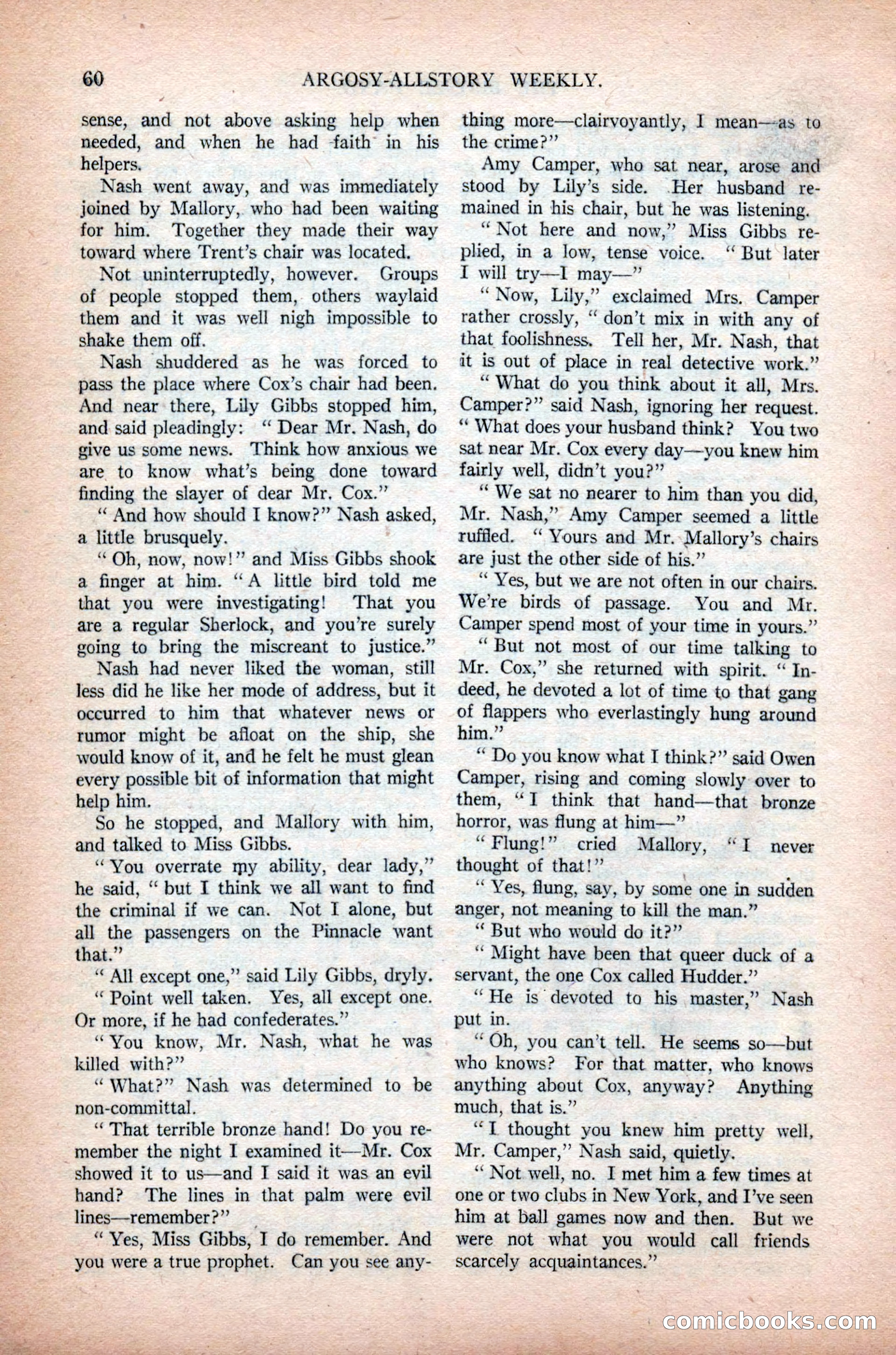 Argosy All-Story Weekly, November 7, 1925 — page 70 of 184