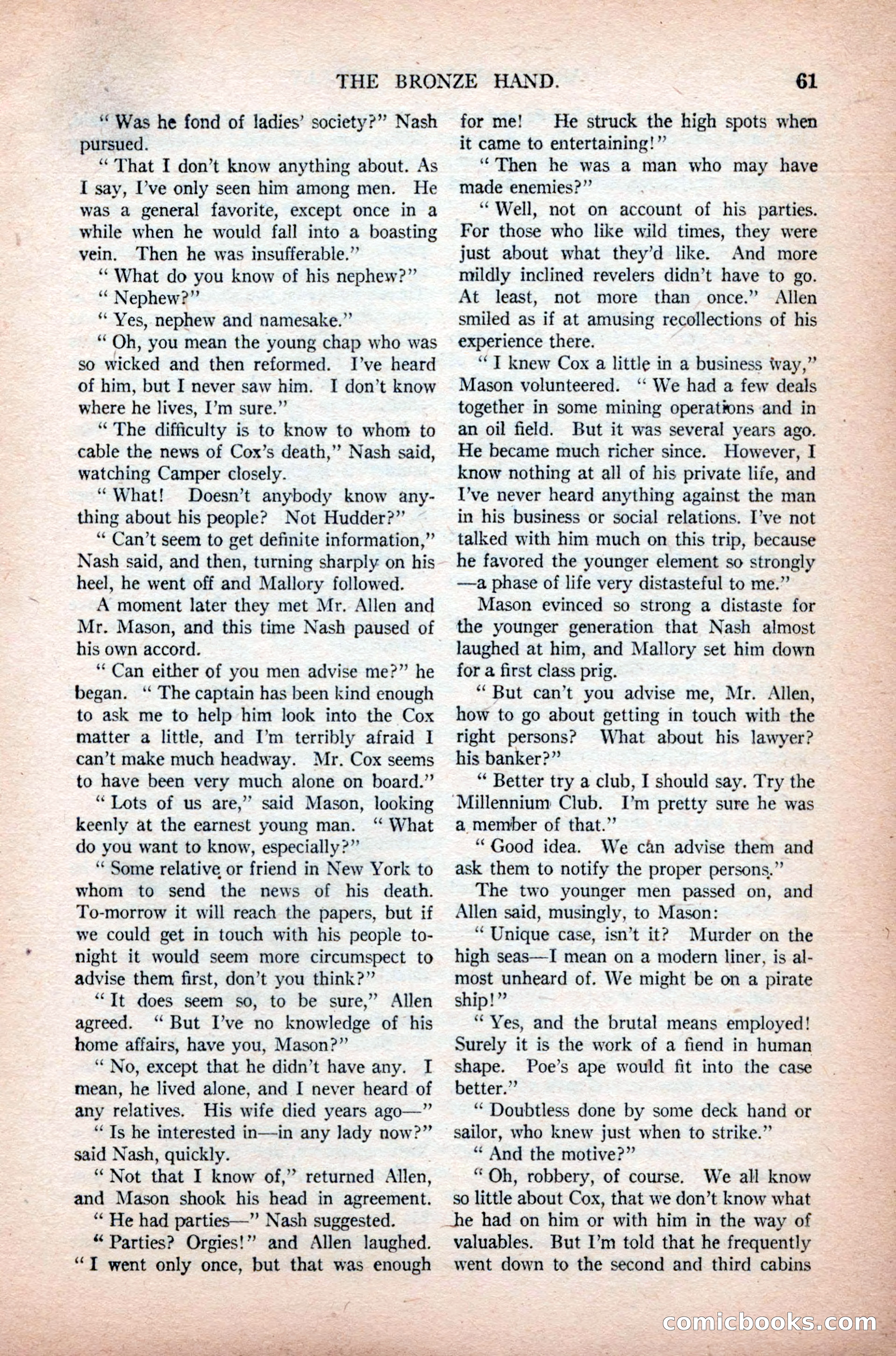 Argosy All-Story Weekly, November 7, 1925 — page 71 of 184