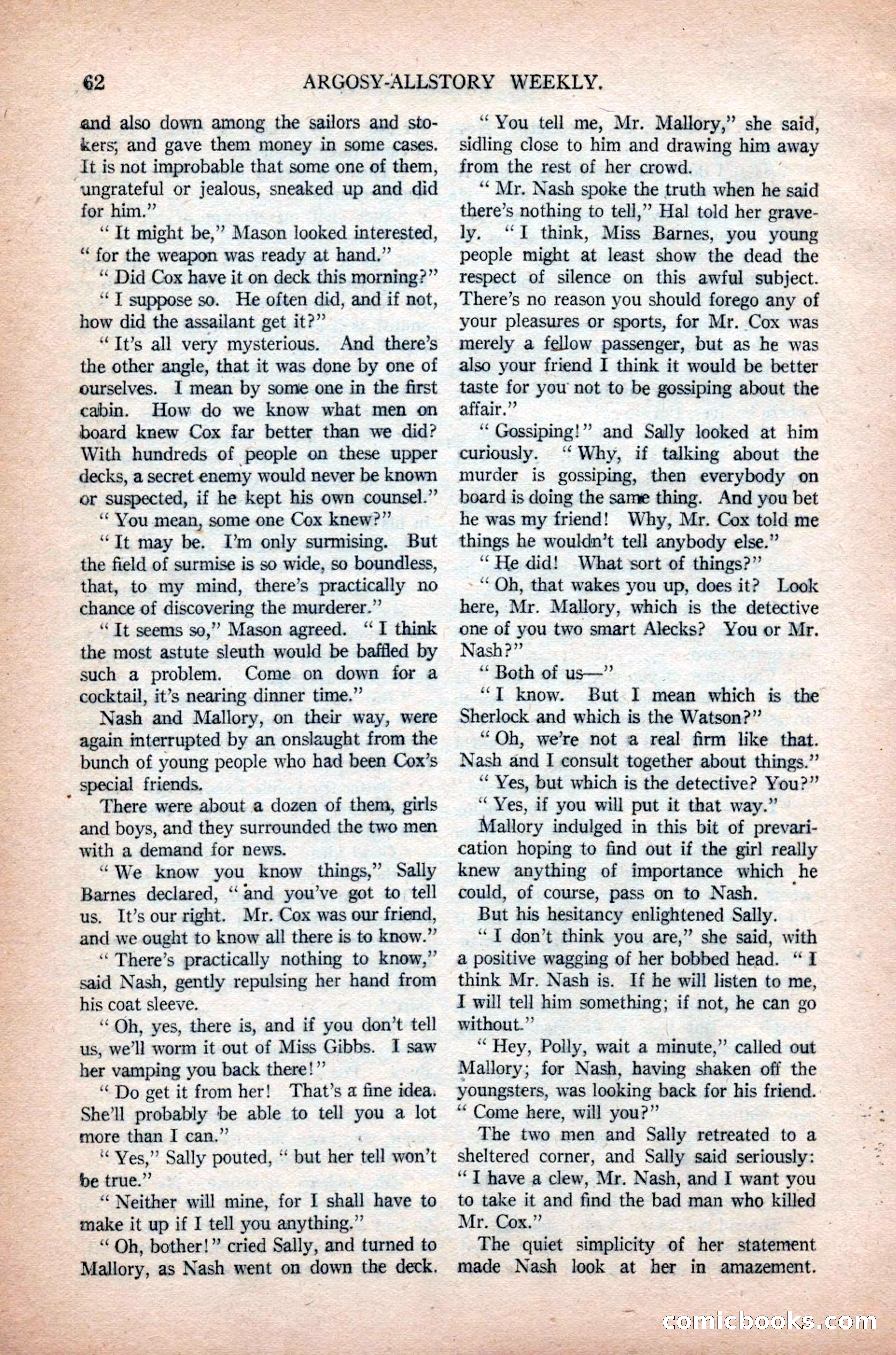 Argosy All-Story Weekly, November 7, 1925 — page 72 of 184