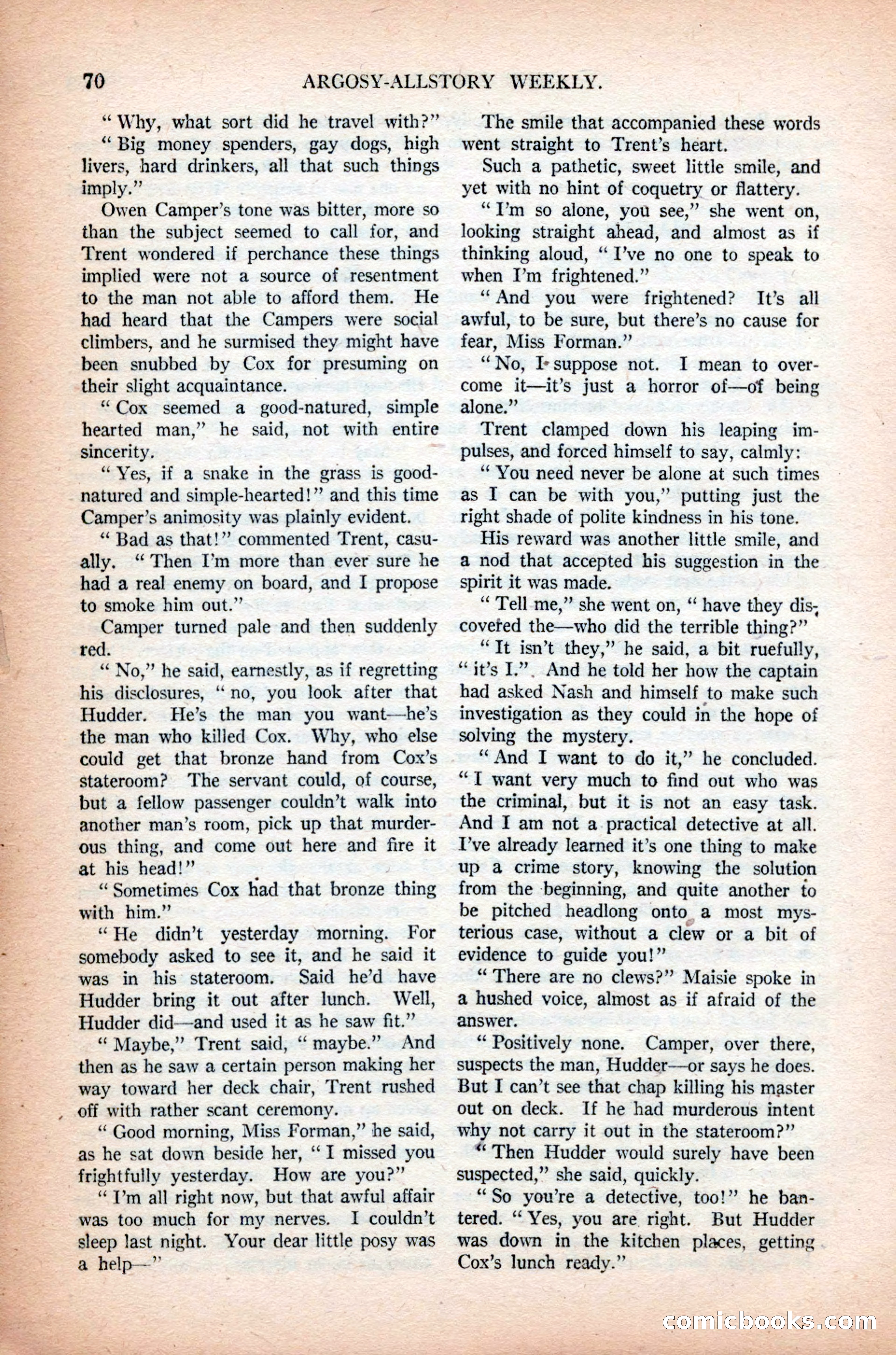 Argosy All-Story Weekly, November 7, 1925 — page 80 of 184