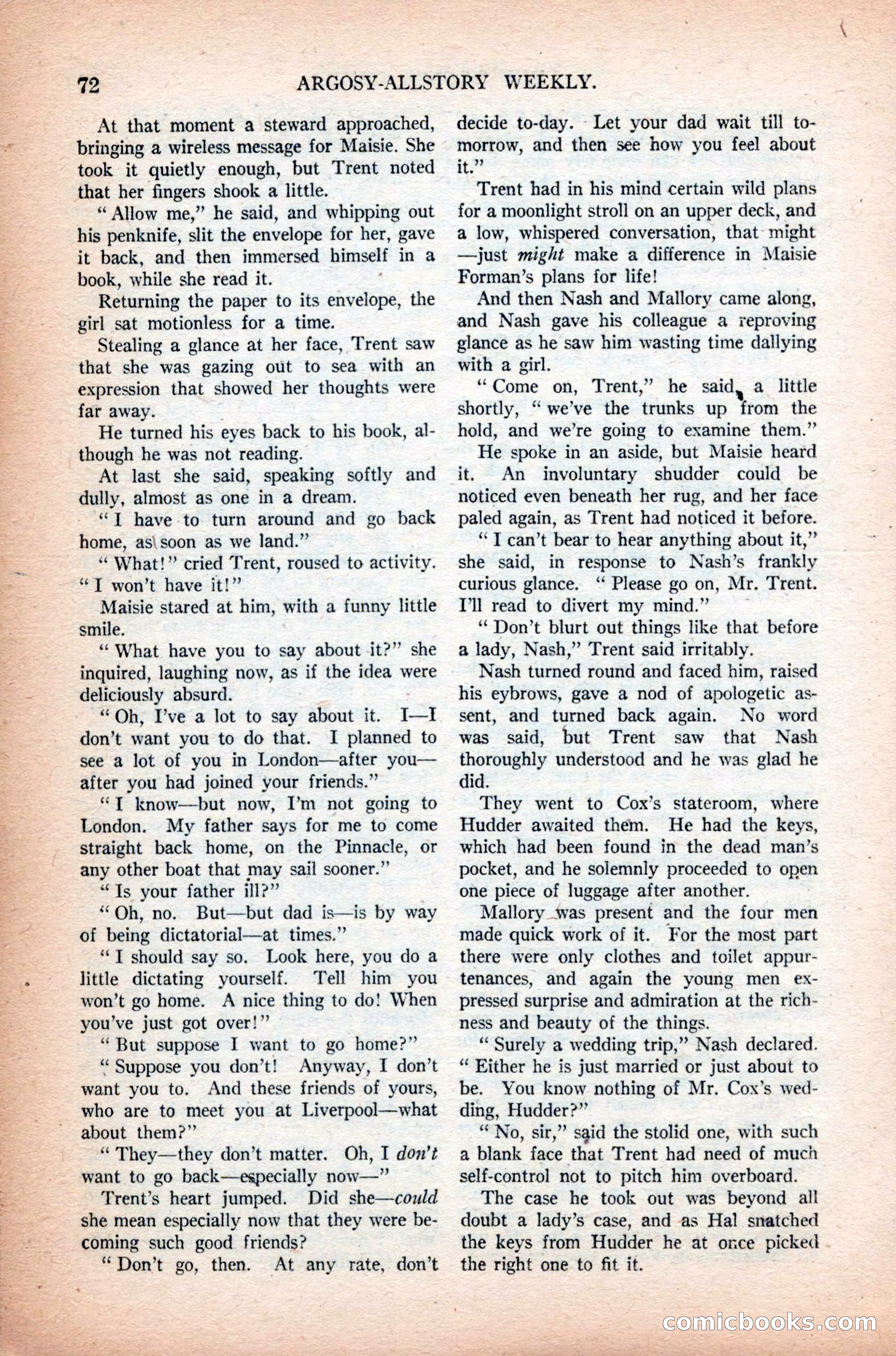Argosy All-Story Weekly, November 7, 1925 — page 82 of 184