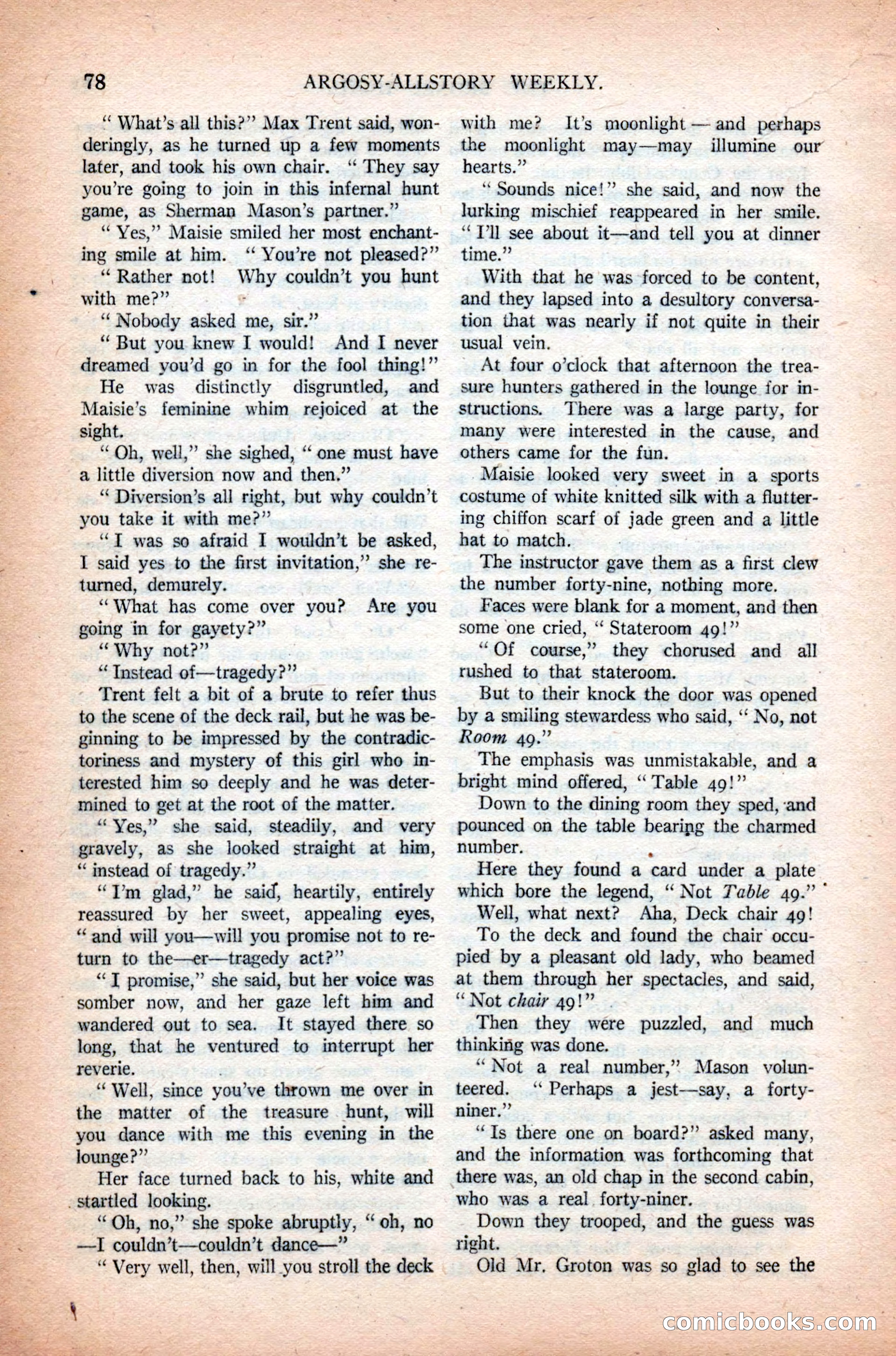 Argosy All-Story Weekly, November 7, 1925 — page 88 of 184