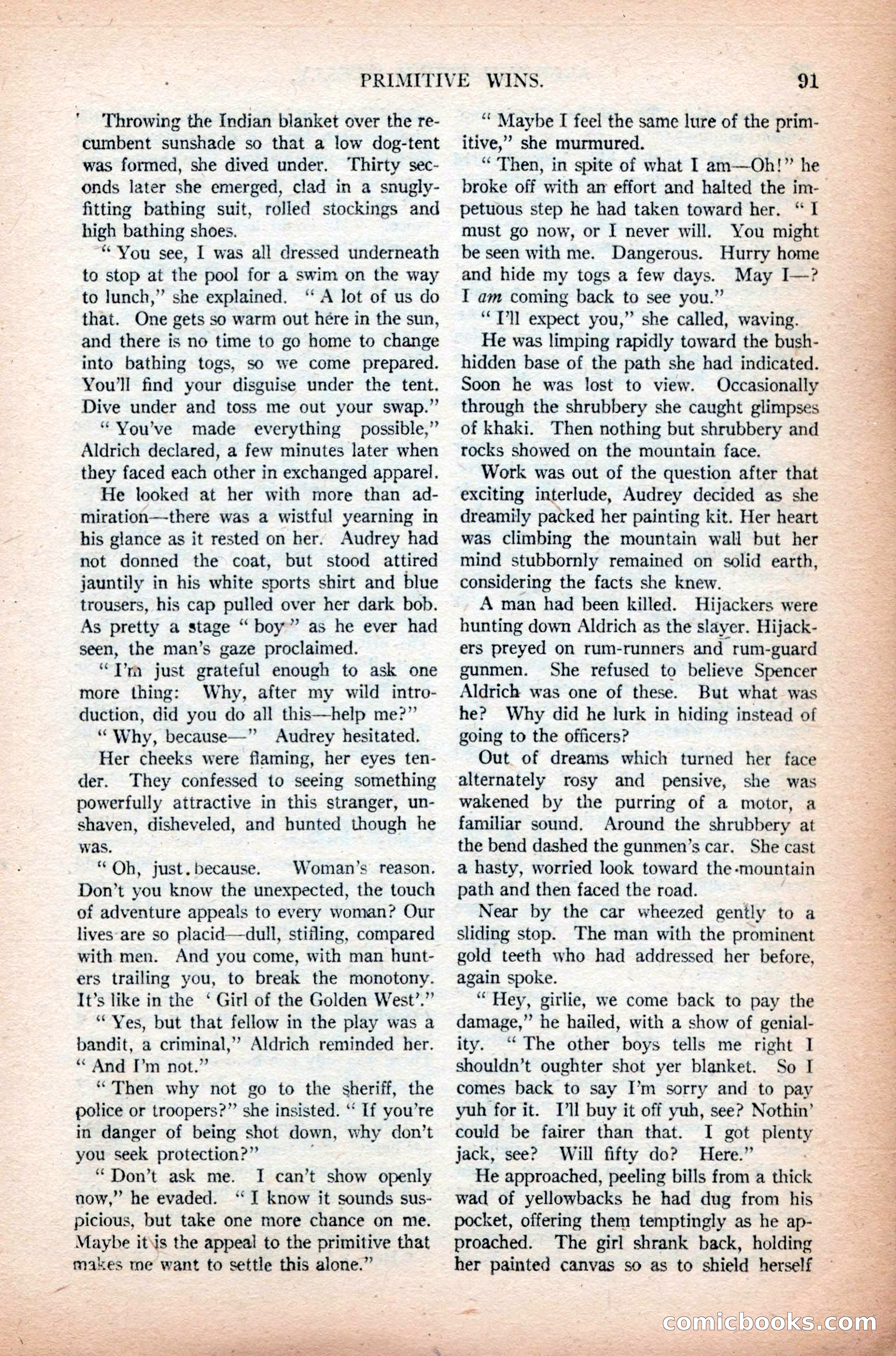 Argosy All-Story Weekly, November 7, 1925 — page 101 of 184