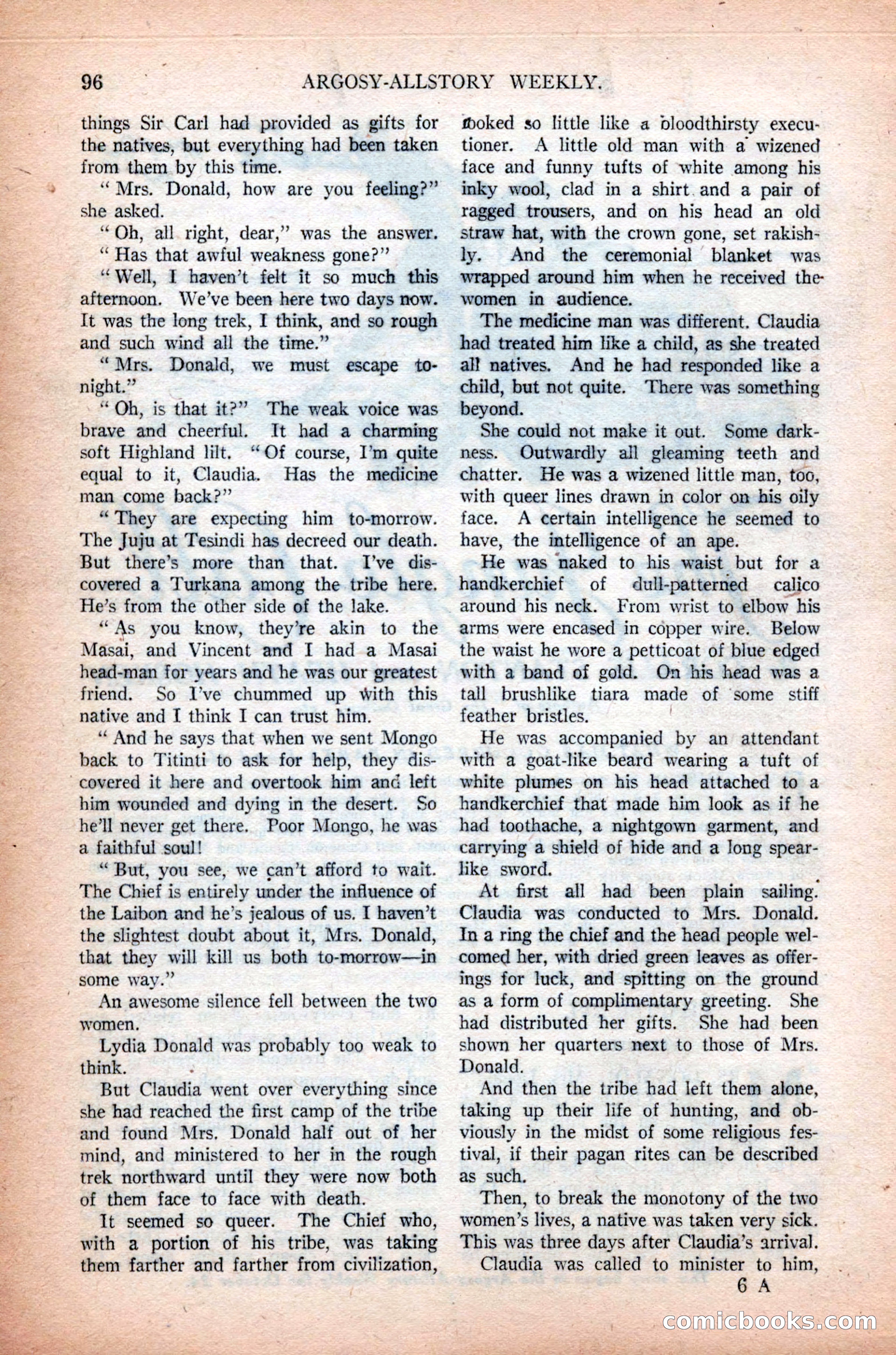 Argosy All-Story Weekly, November 7, 1925 — page 106 of 184
