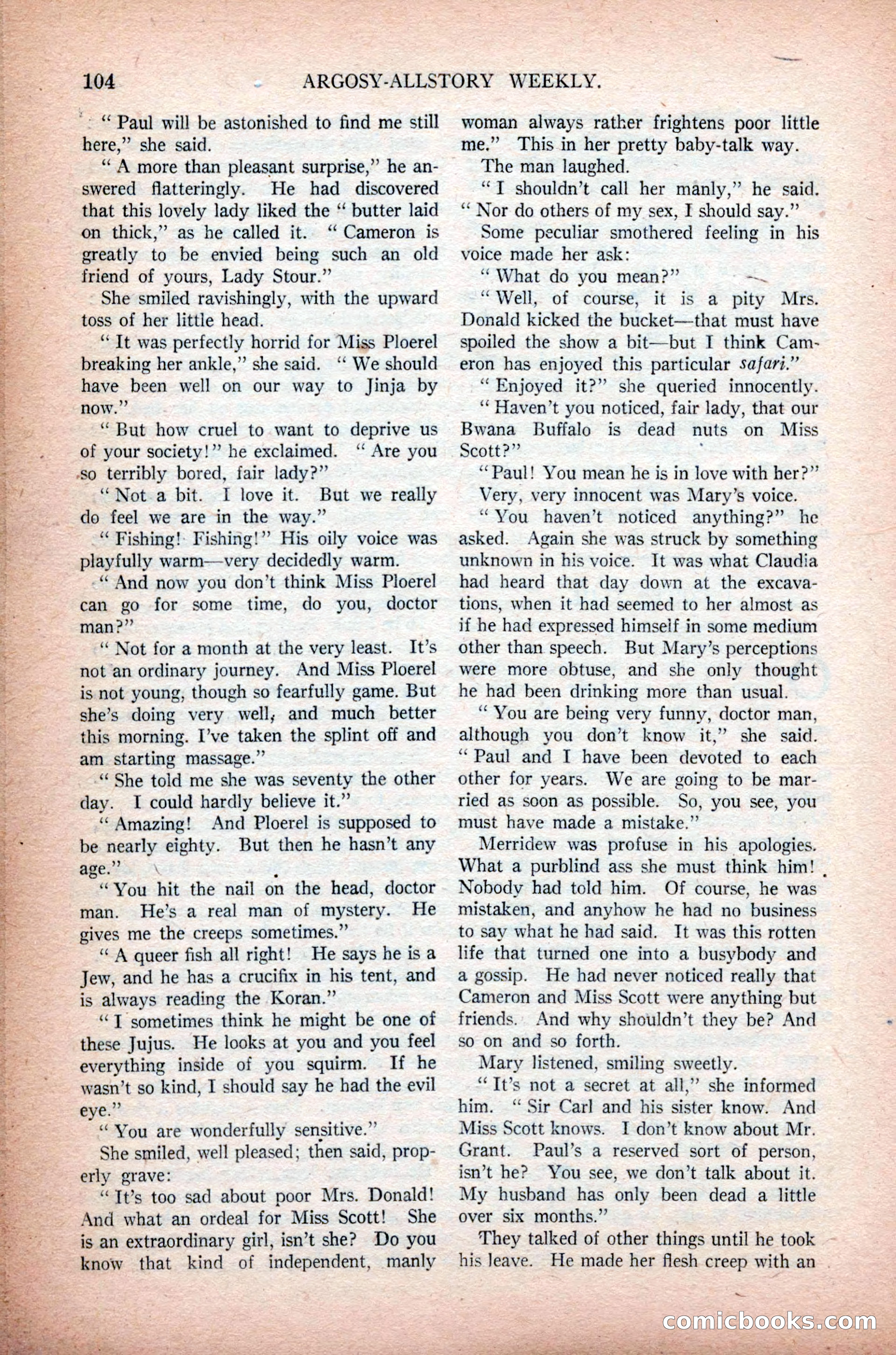 Argosy All-Story Weekly, November 7, 1925 — page 114 of 184