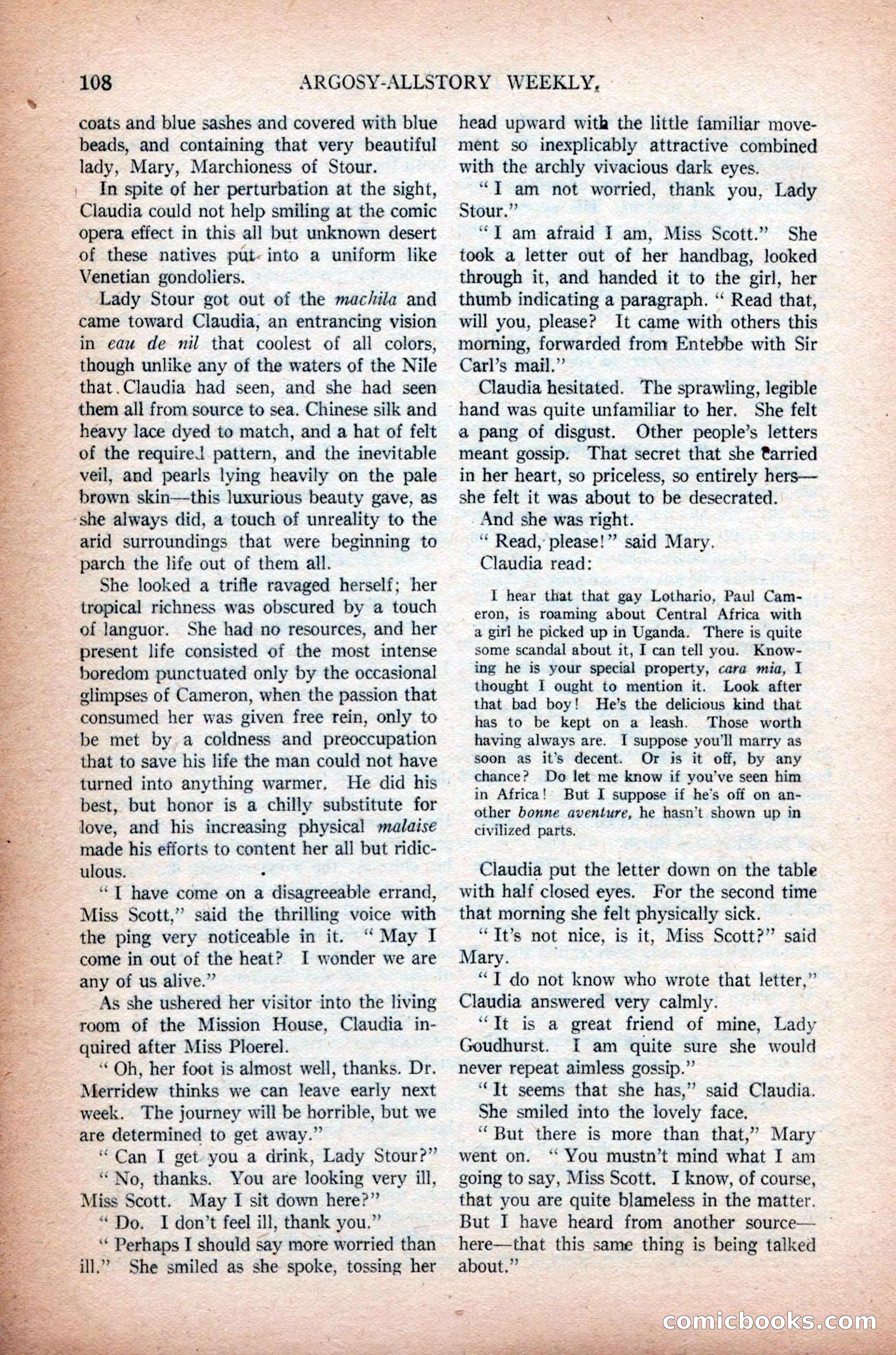 Argosy All-Story Weekly, November 7, 1925 — page 118 of 184