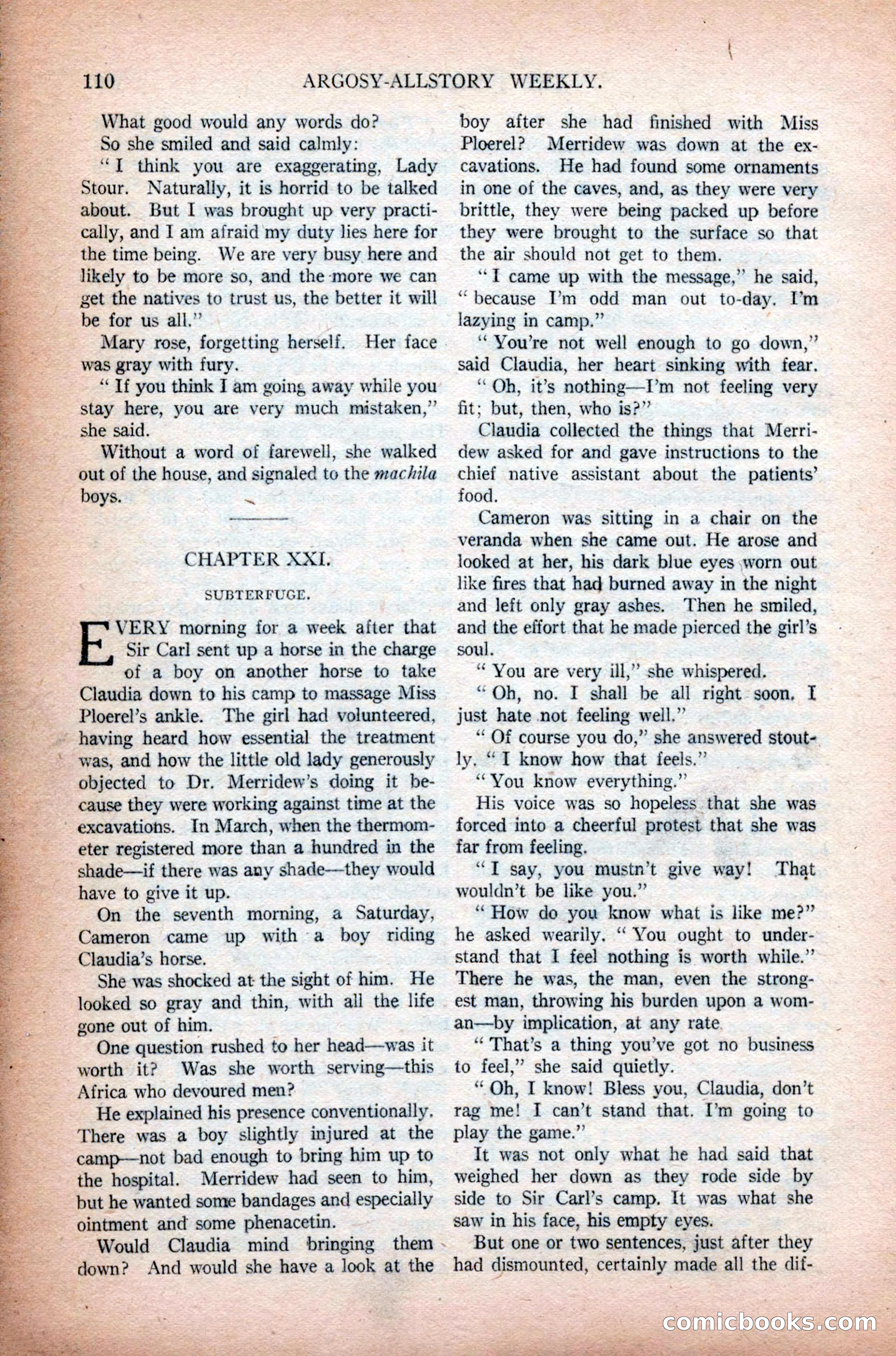 Argosy All-Story Weekly, November 7, 1925 — page 120 of 184