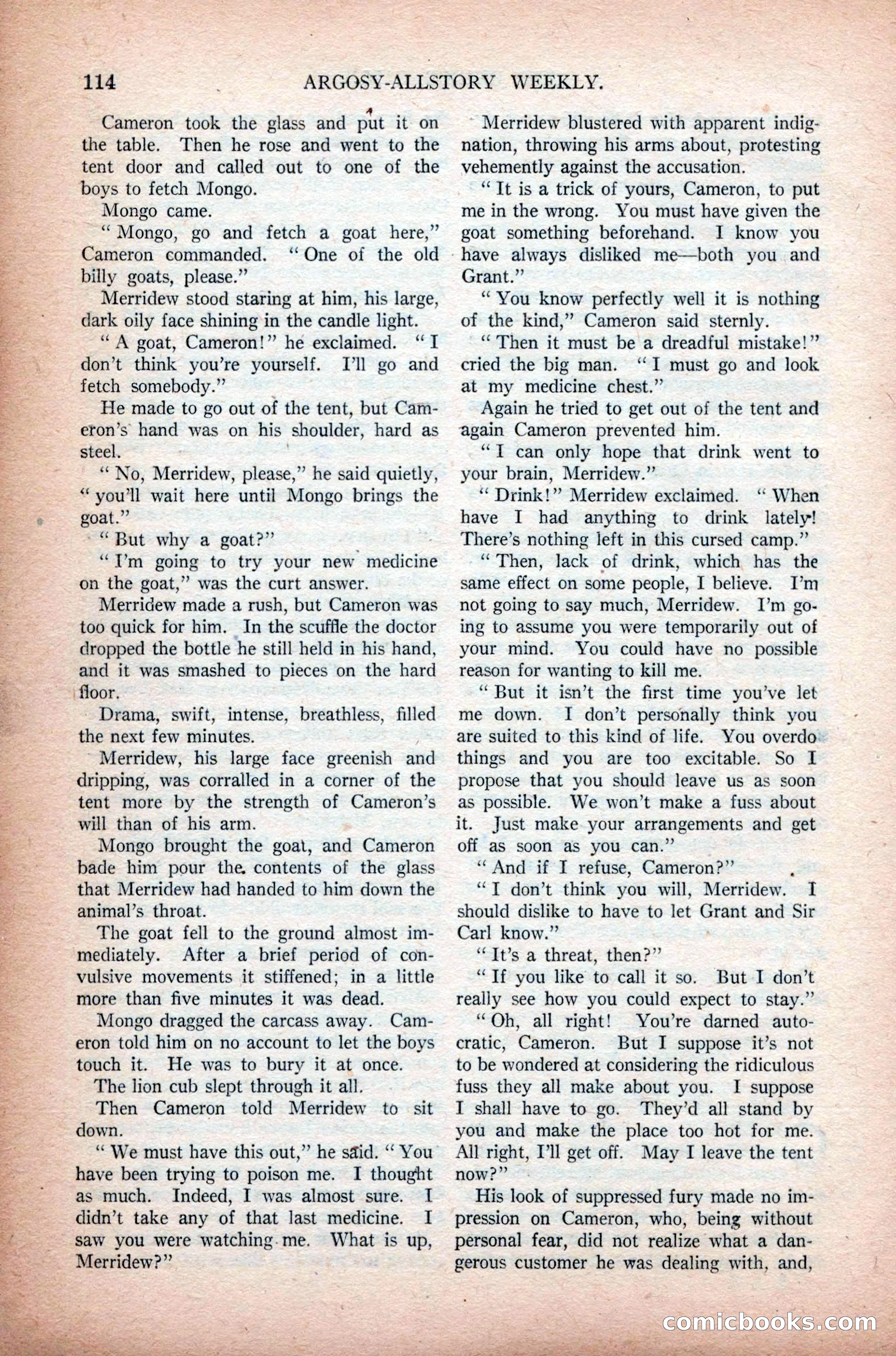 Argosy All-Story Weekly, November 7, 1925 — page 124 of 184