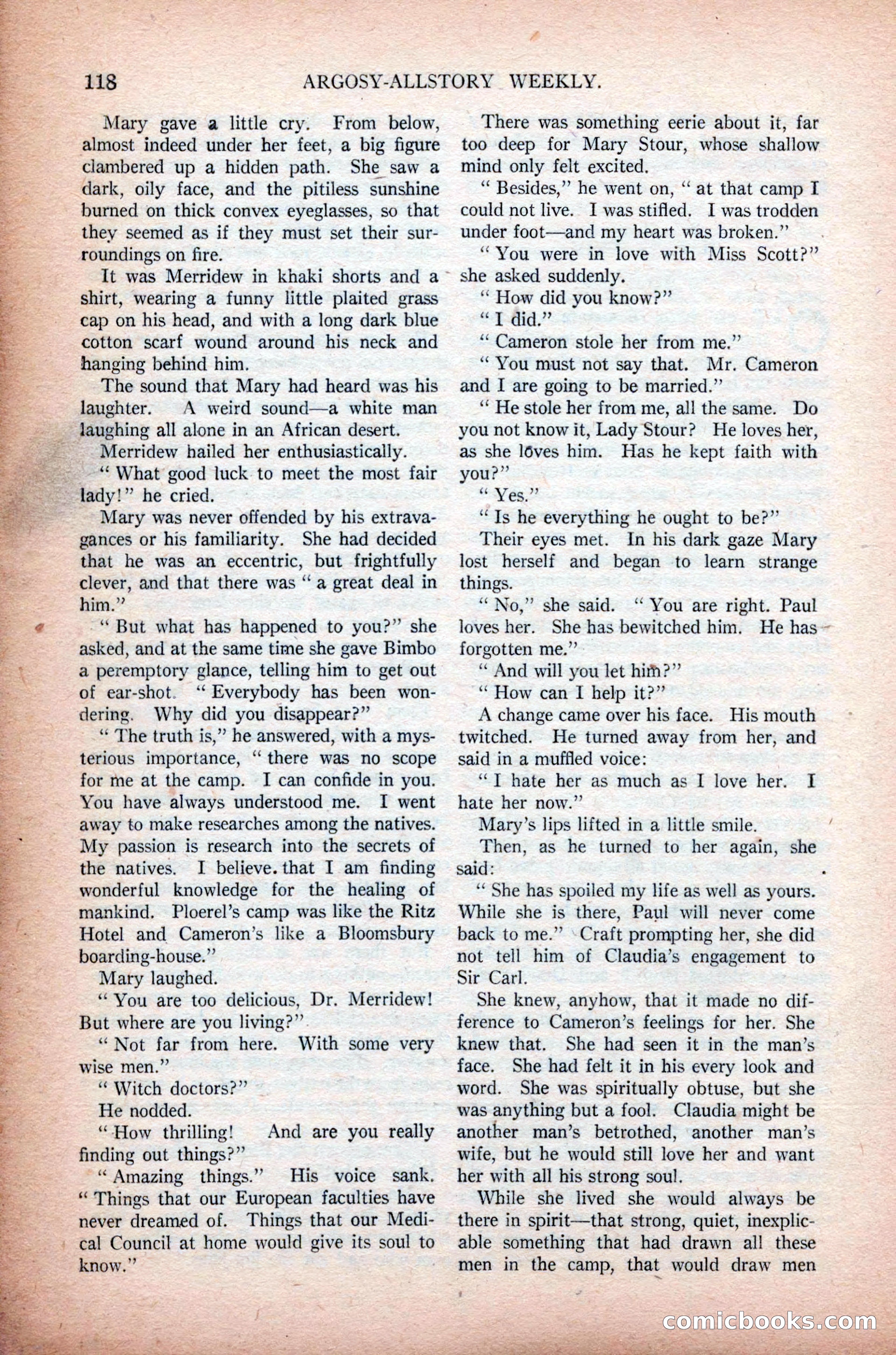 Argosy All-Story Weekly, November 7, 1925 — page 128 of 184