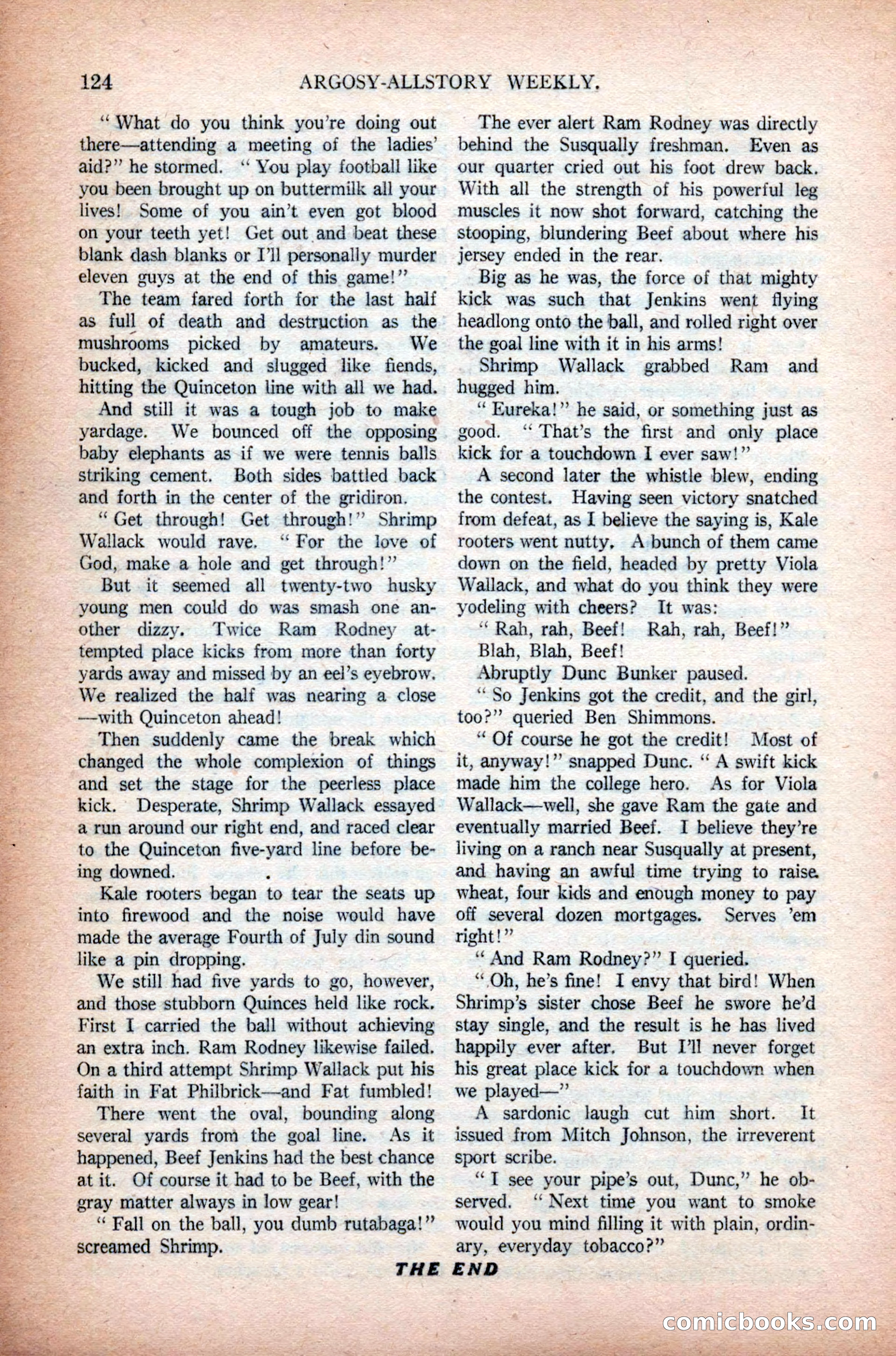 Argosy All-Story Weekly, November 7, 1925 — page 134 of 184