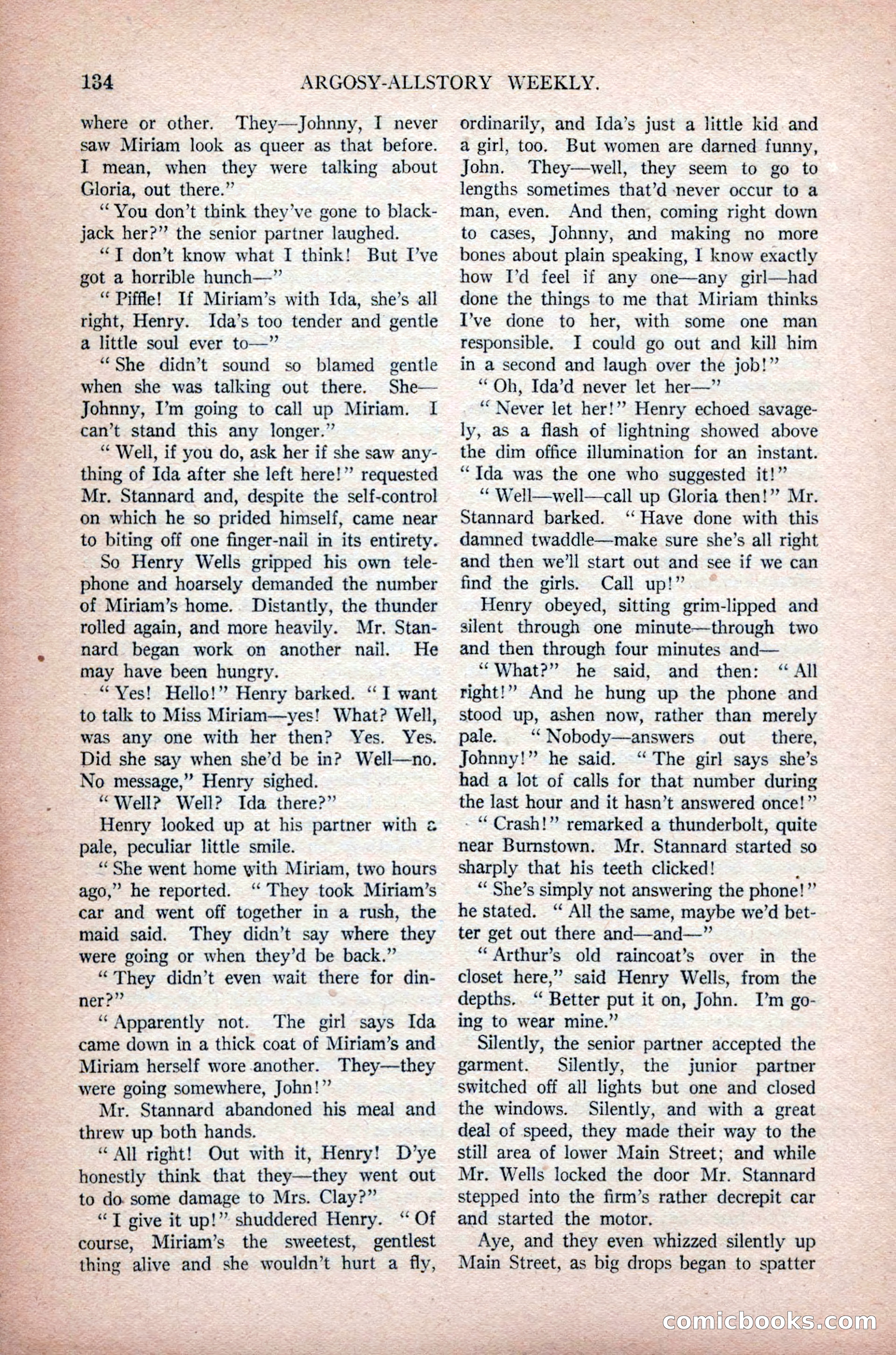 Argosy All-Story Weekly, November 7, 1925 — page 144 of 184