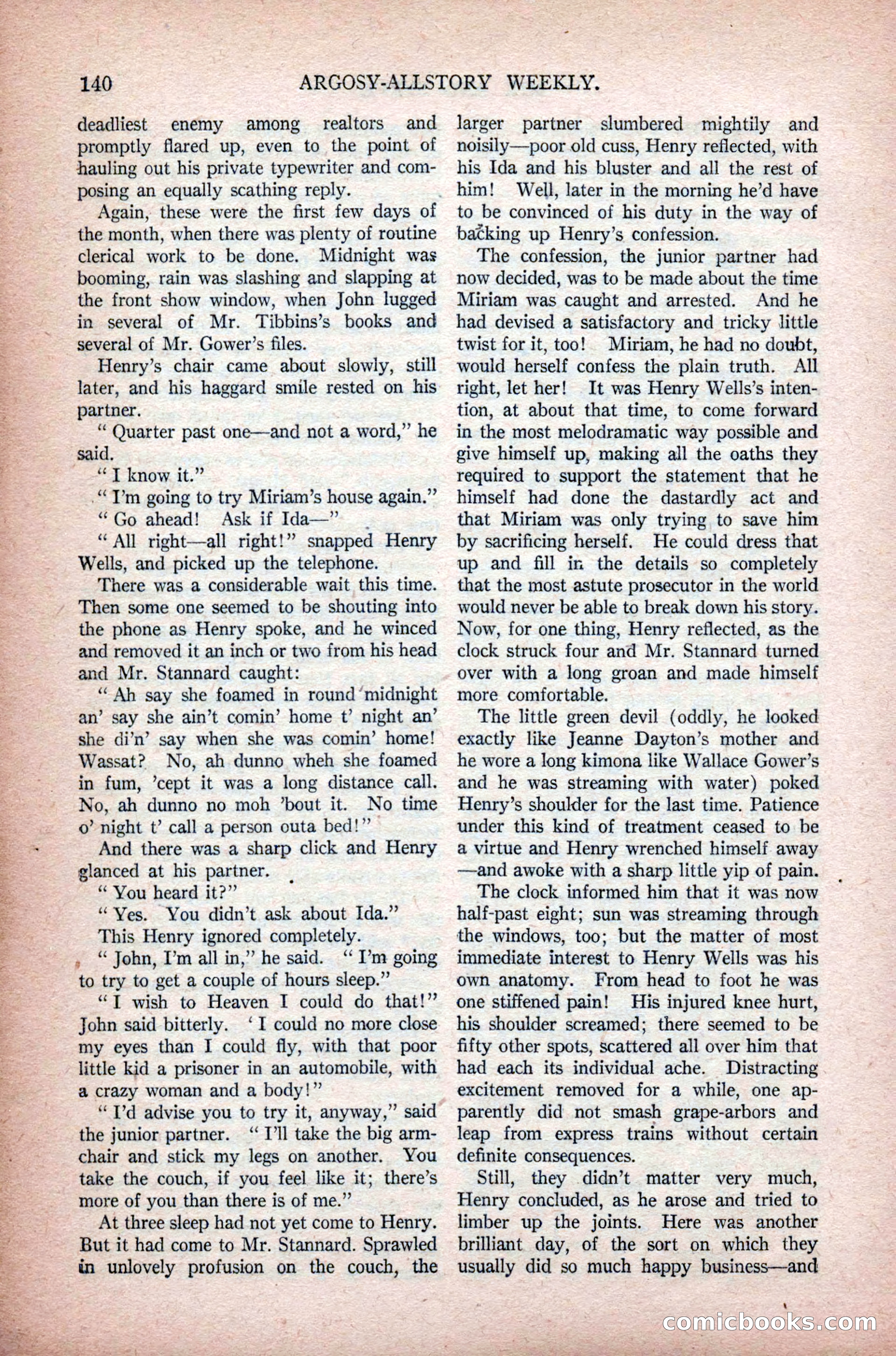 Argosy All-Story Weekly, November 7, 1925 — page 150 of 184