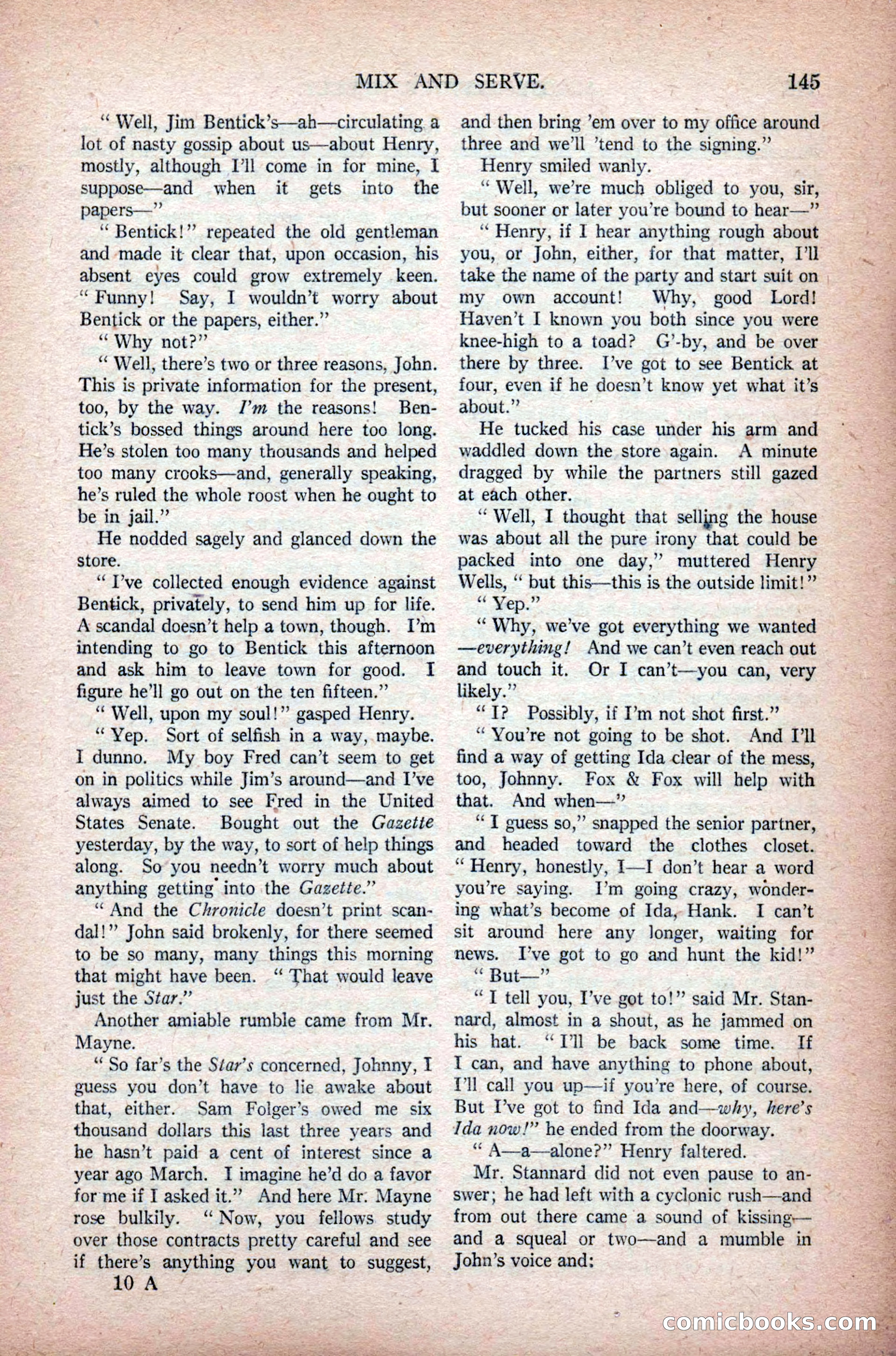 Argosy All-Story Weekly, November 7, 1925 — page 155 of 184