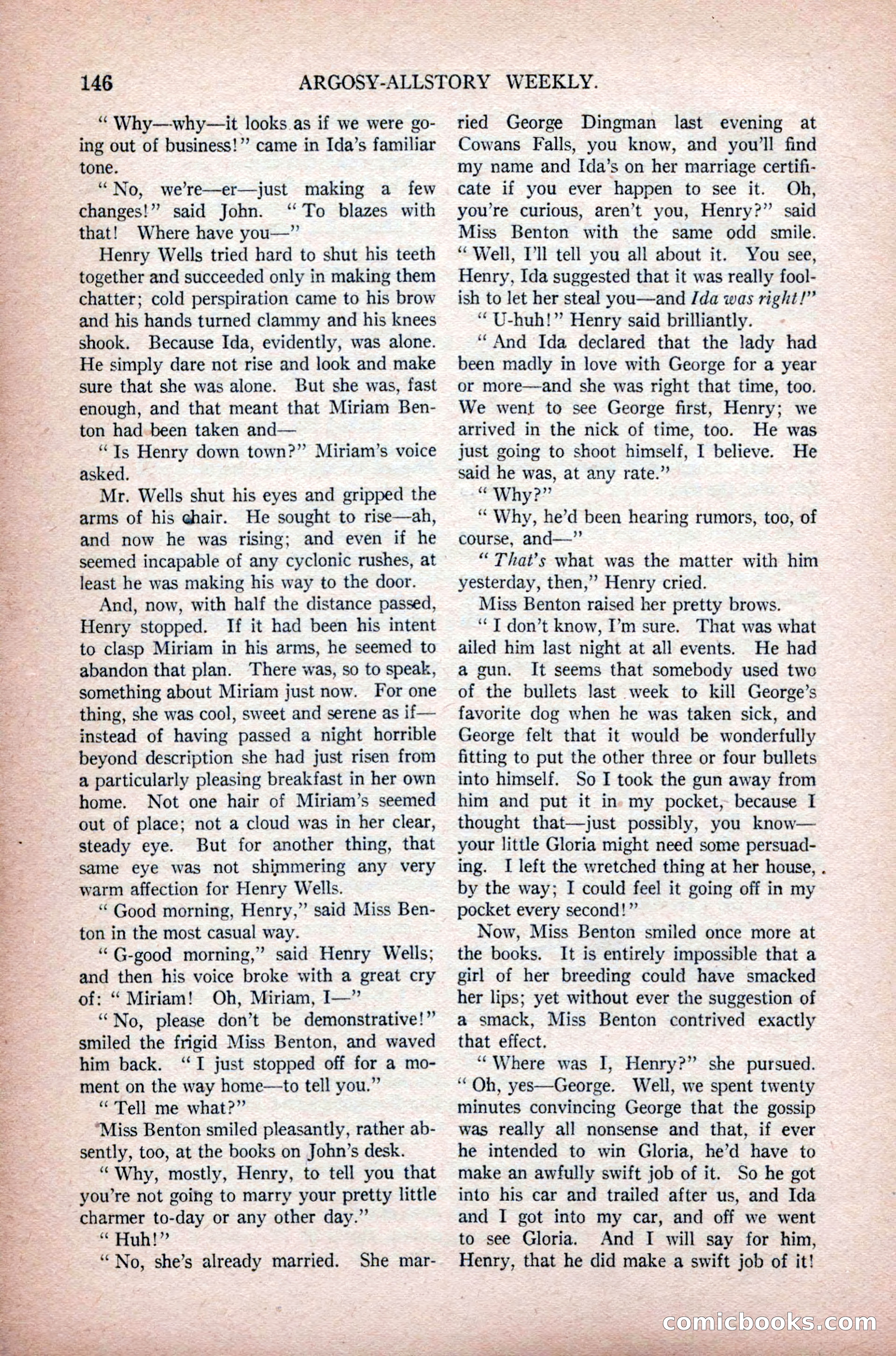 Argosy All-Story Weekly, November 7, 1925 — page 156 of 184