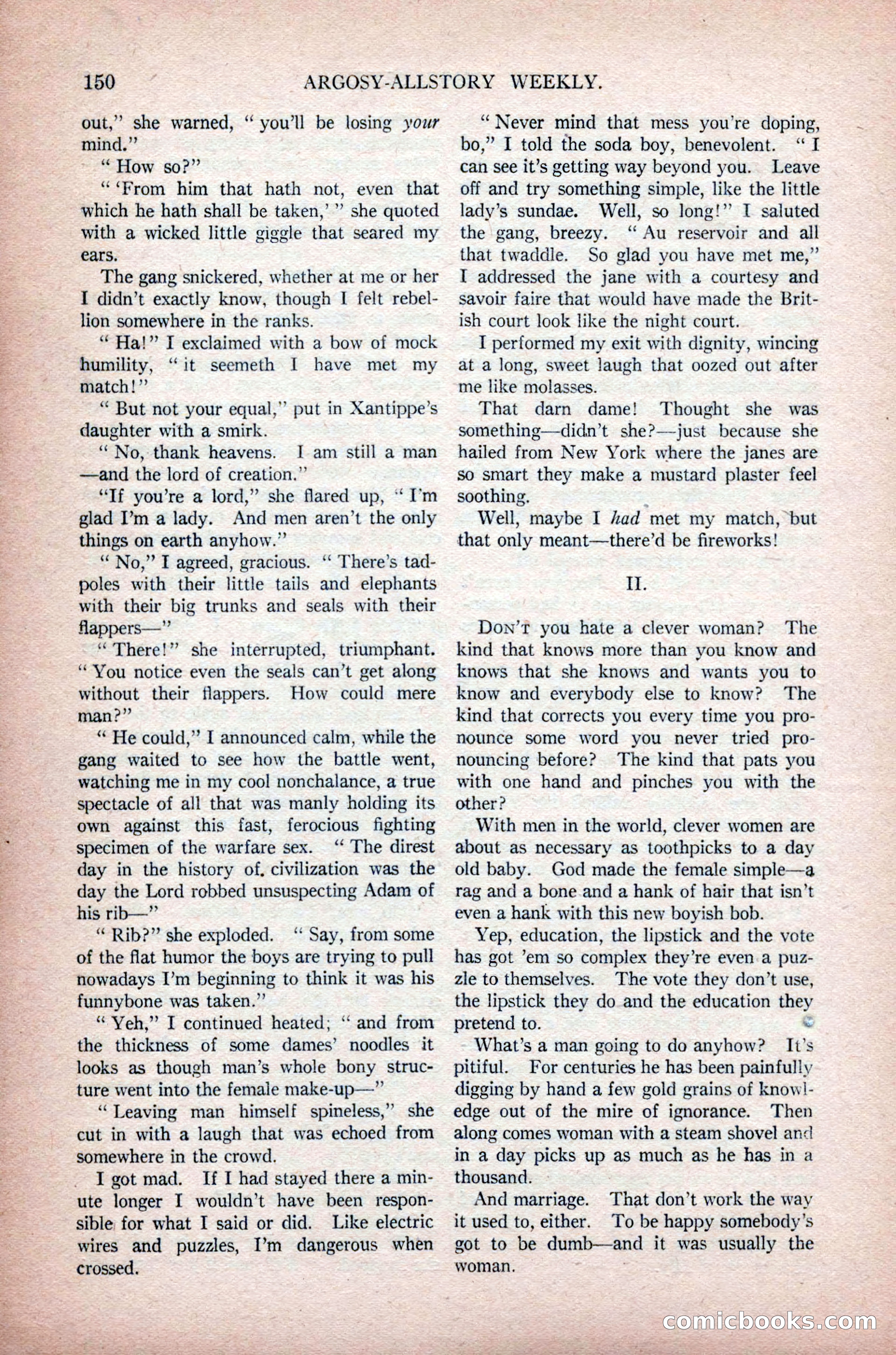 Argosy All-Story Weekly, November 7, 1925 — page 160 of 184