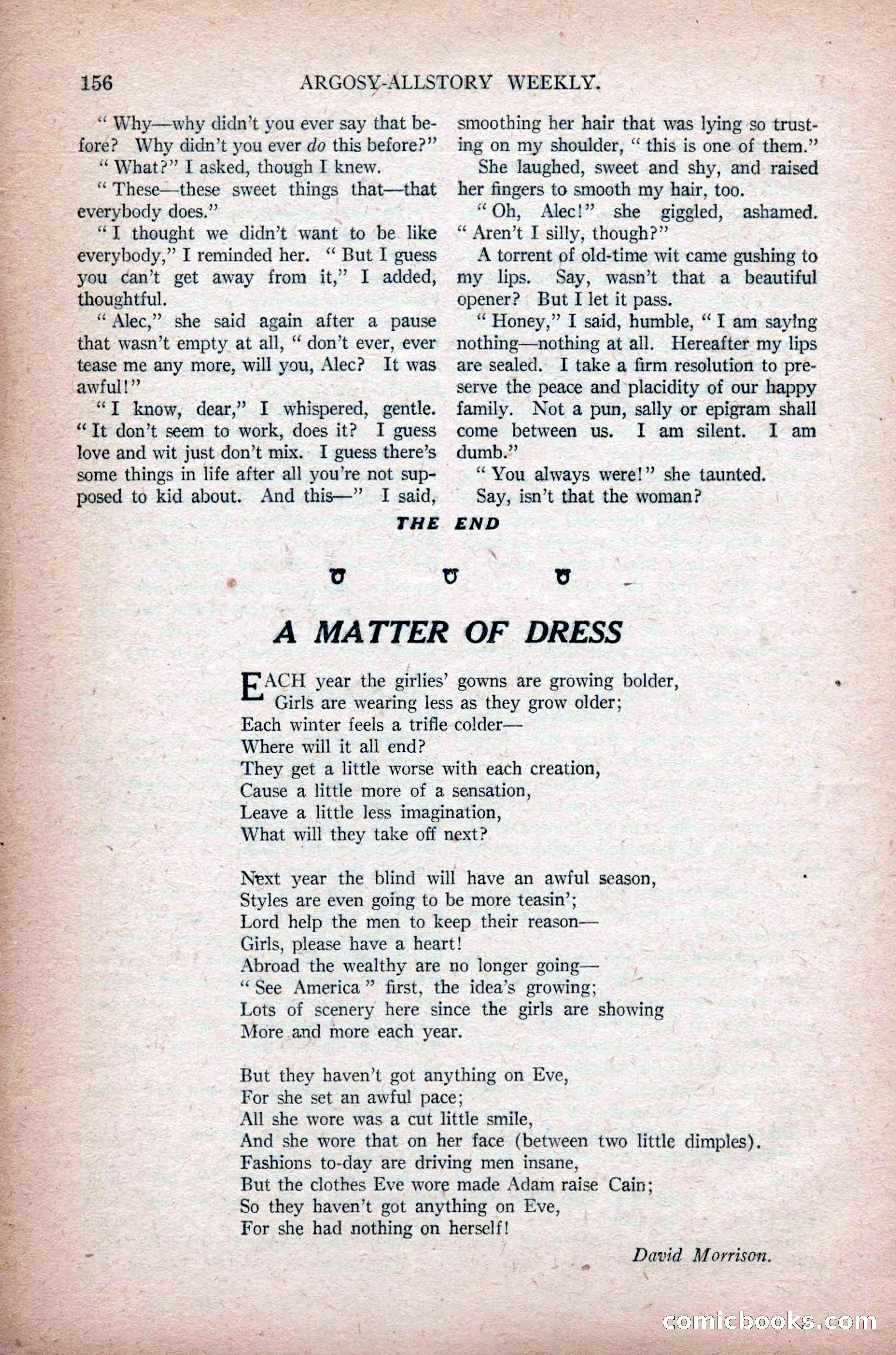 Argosy All-Story Weekly, November 7, 1925 — page 166 of 184