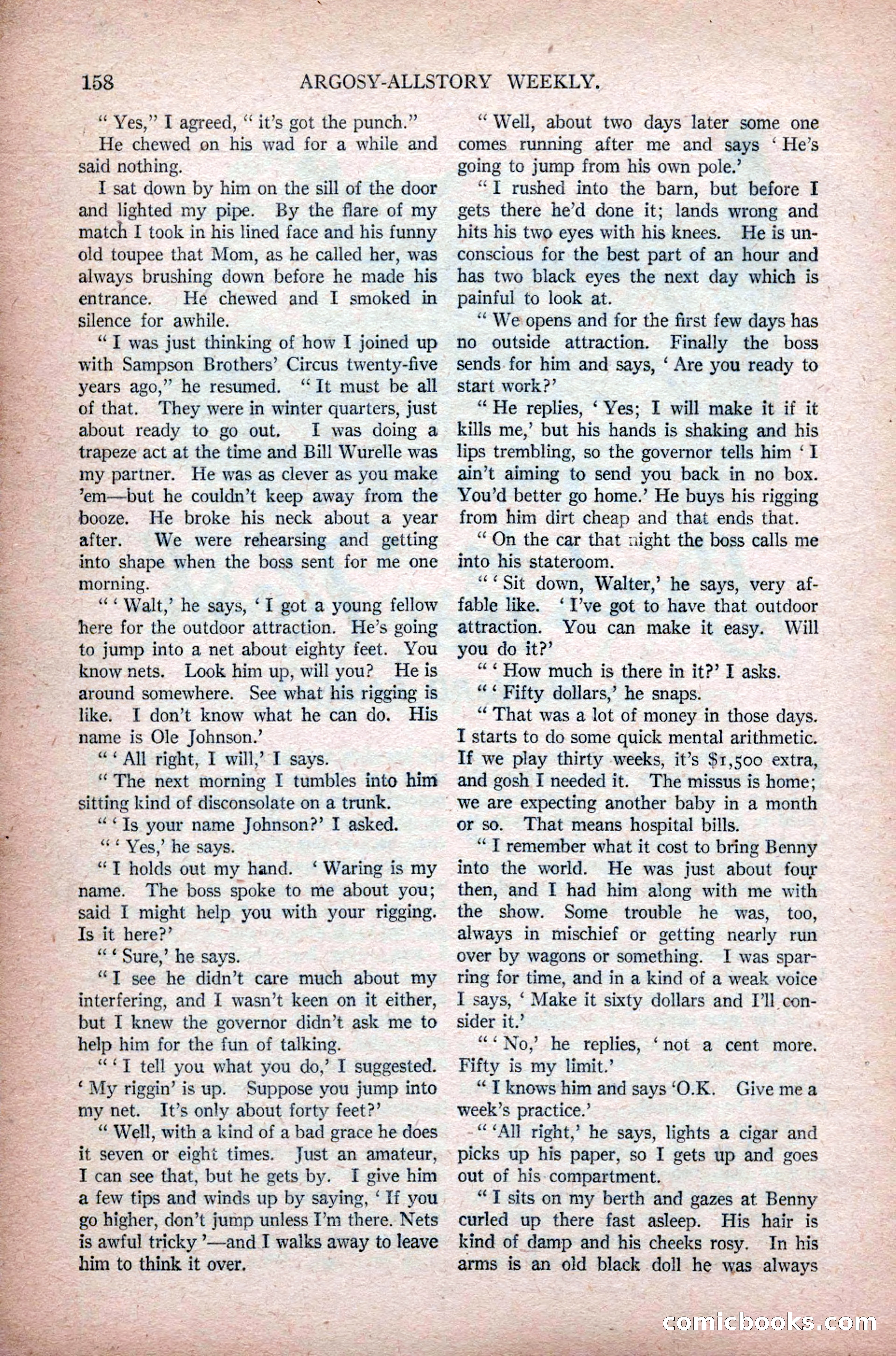 Argosy All-Story Weekly, November 7, 1925 — page 168 of 184