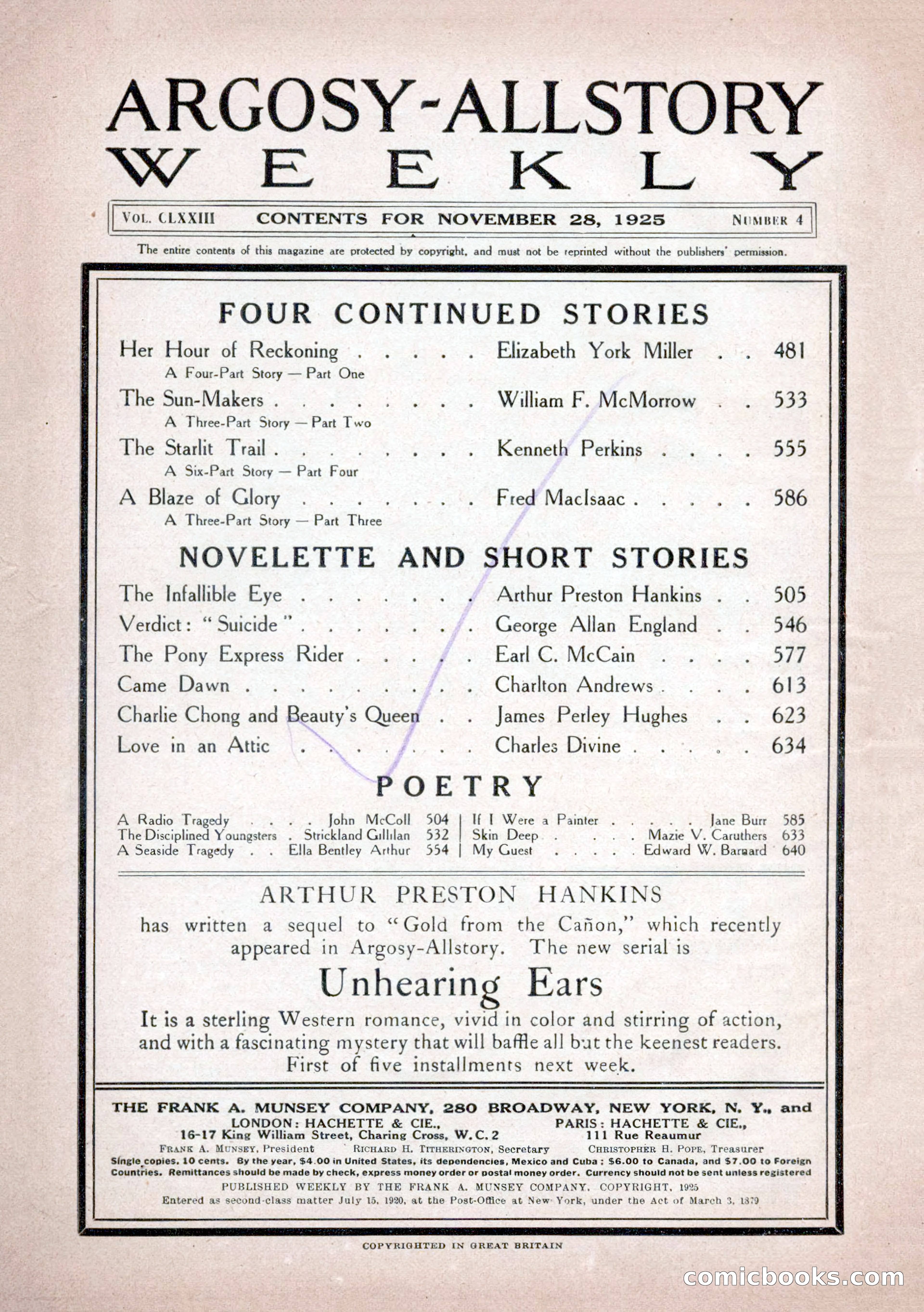 Argosy All-Story Weekly, November 28, 1925 — page 4 of 172