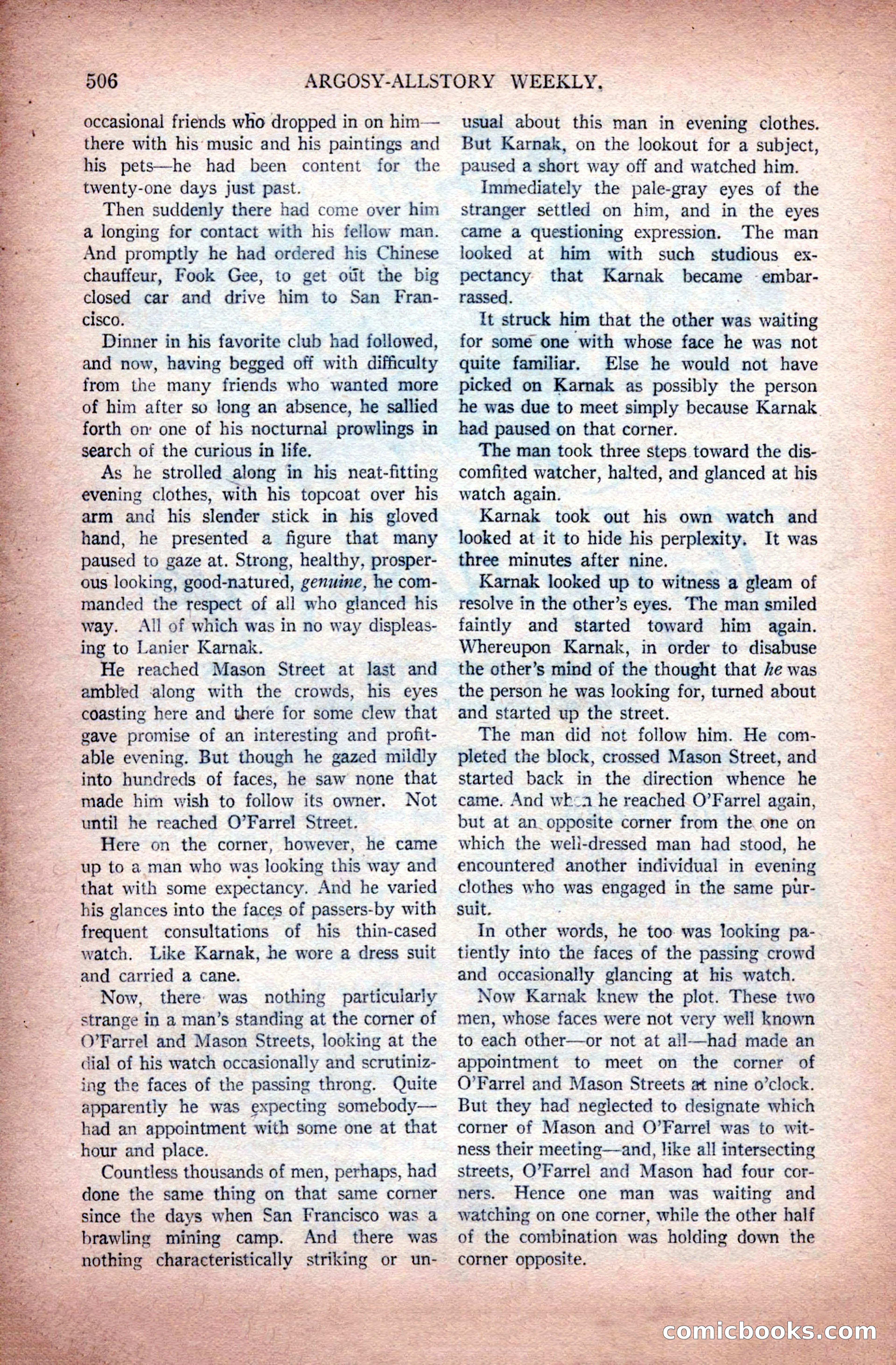 Argosy All-Story Weekly, November 28, 1925 — page 36 of 172