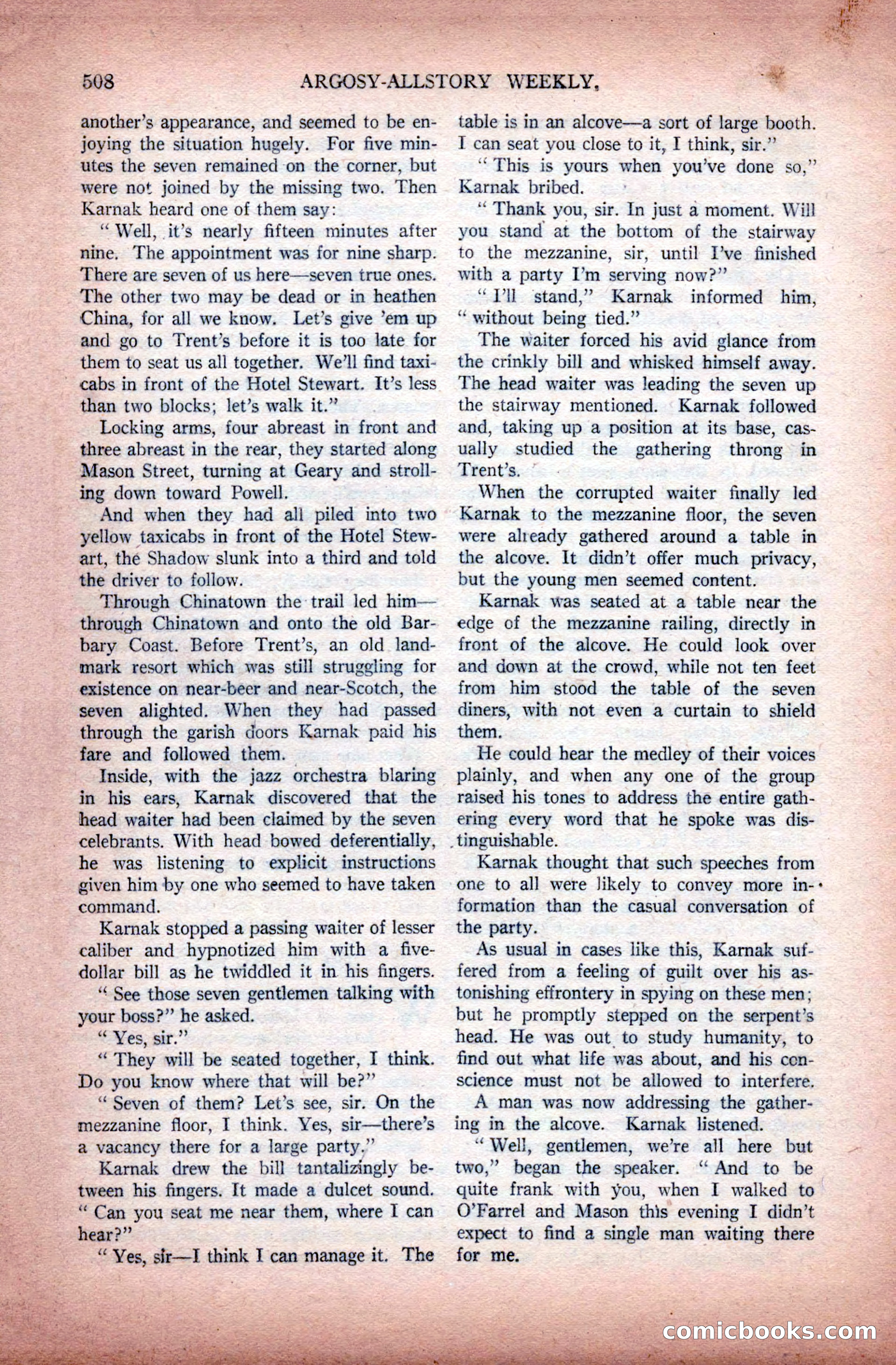 Argosy All-Story Weekly, November 28, 1925 — page 38 of 172