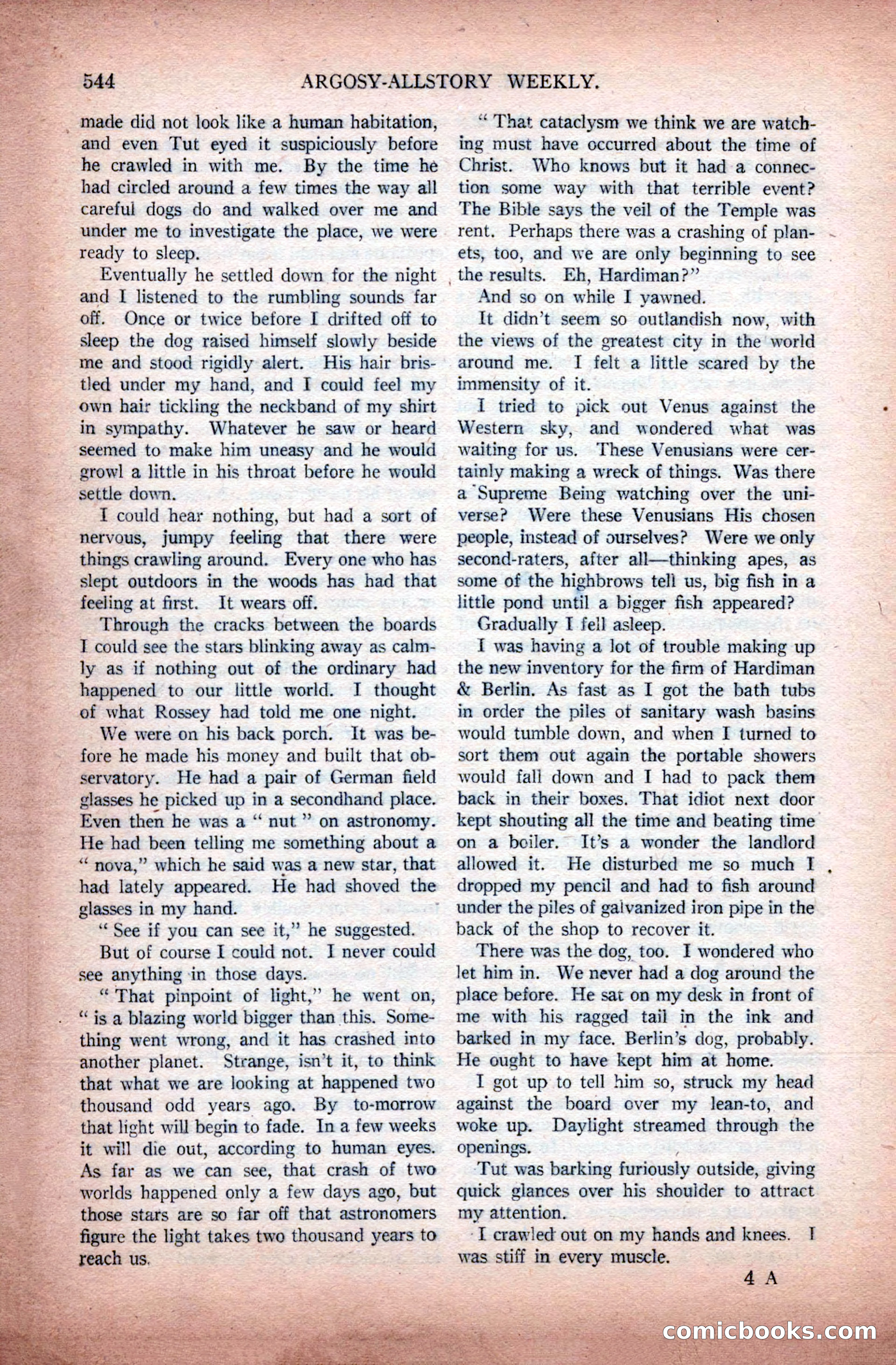Argosy All-Story Weekly, November 28, 1925 — page 74 of 172