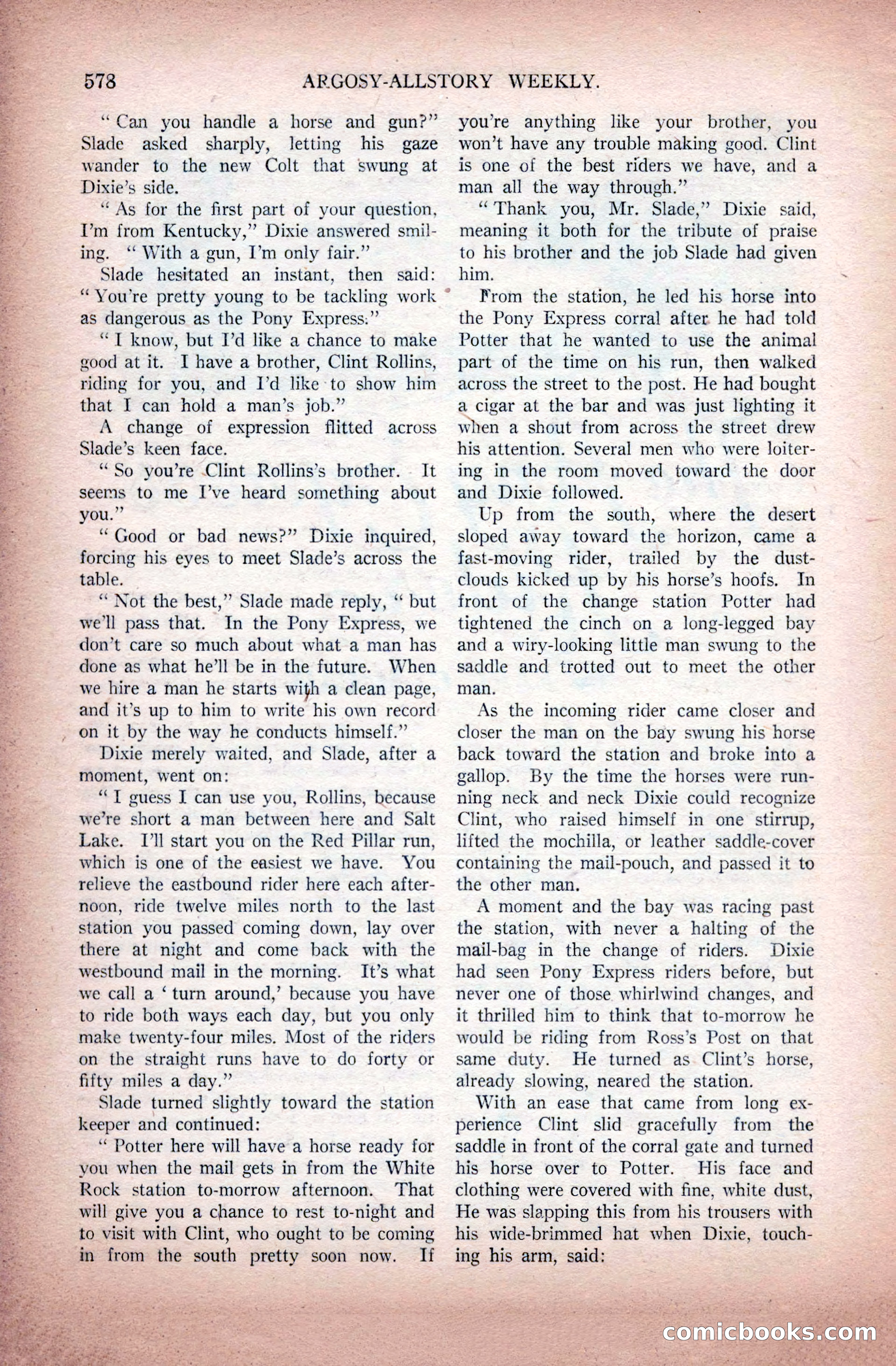 Argosy All-Story Weekly, November 28, 1925 — page 108 of 172